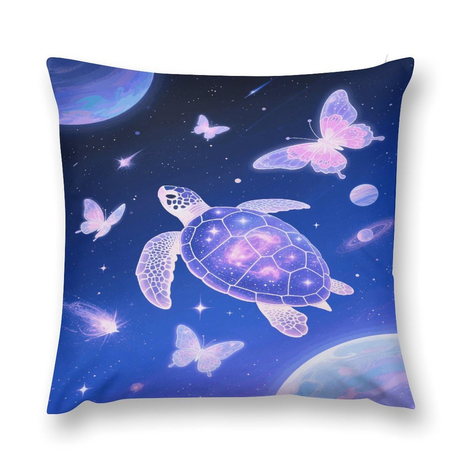 VstaDank Turtle Throw Pillow Cover with Hidden Zipper Farmhouse Couch Pillow Cover Cozy Soft Short Plush Cushion Case Fashion Square Decorative Pillow Cover for Living Room