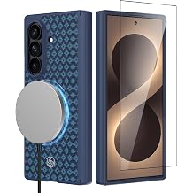 BENKS for Samsung Galaxy Z Fold 8 Ultra Case with Screen Protector Hinge Protection, MagSafe-Compatible Kevlar Case, Shockproof 3-in-1 Rugged Protection Set, ArmorGrid Pro Grand Combo,Blue