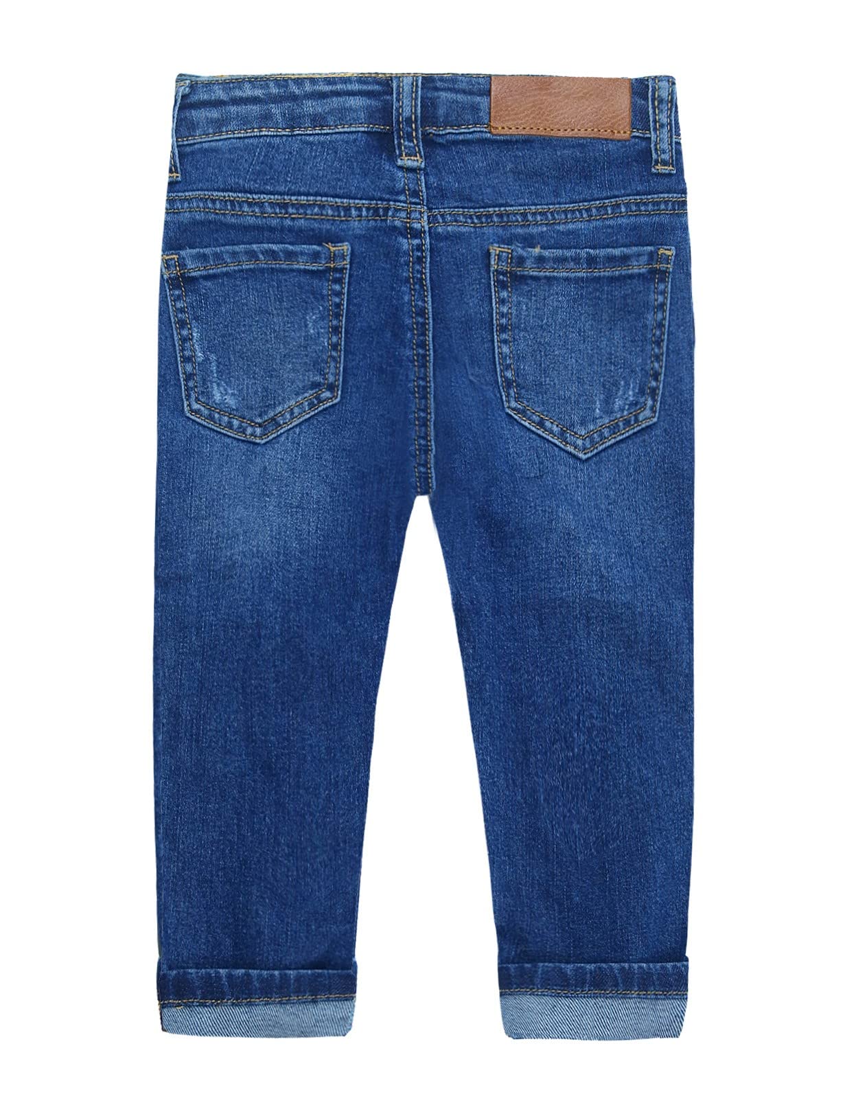 KIDSCOOL SPACE Jeans para bebés y niñas, con Banda elástica en el Interior, Pantalones Vaqueros Rasgados