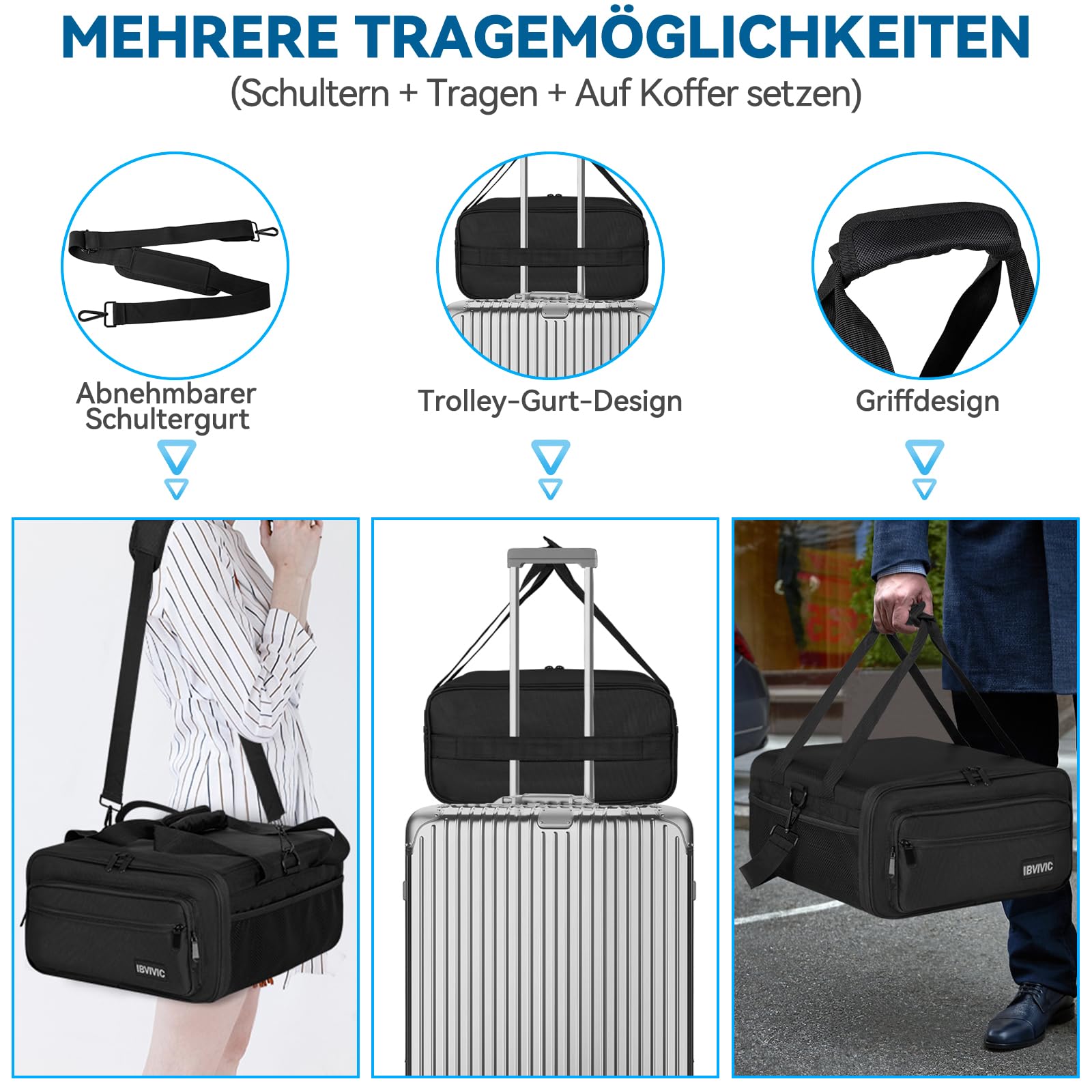 OUUTMEE Reisetragetasche für Schallplatten, tragbare Aufbewahrungstasche für Vinylalben für Reisen und Sammlung