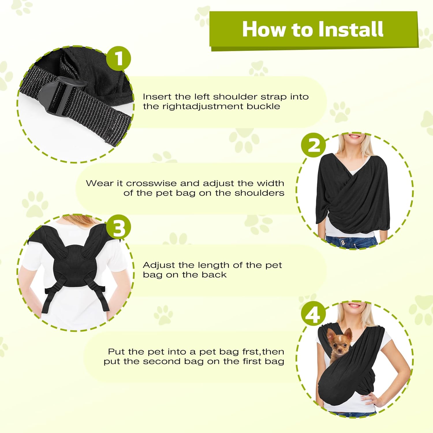 YAOZUP kutyahordozó táska részletei