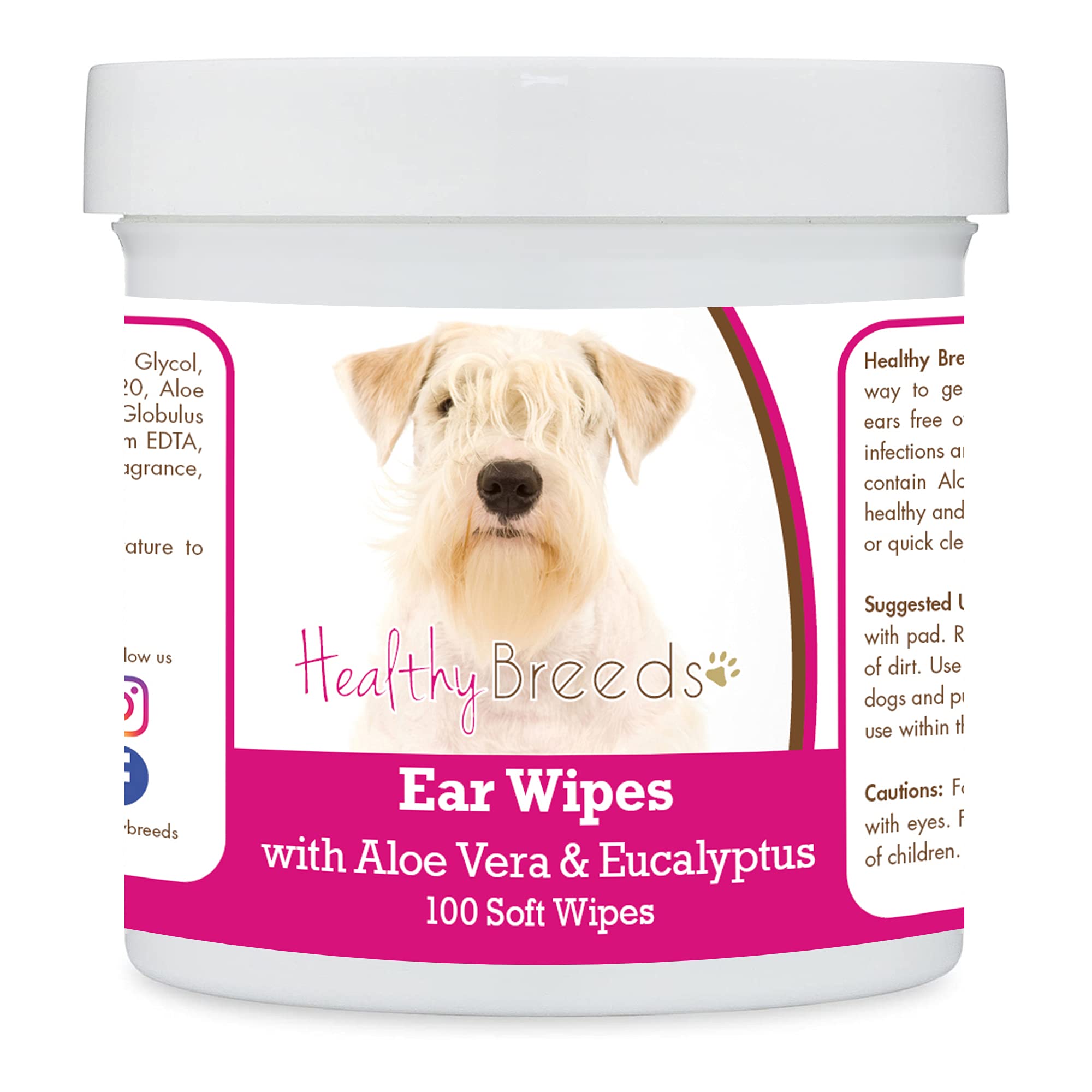 Healthy Breeds Sealyham Terrier Ear Cleaning Wipes with Aloe &amp; Eucalyptus for Dogs 100 Count