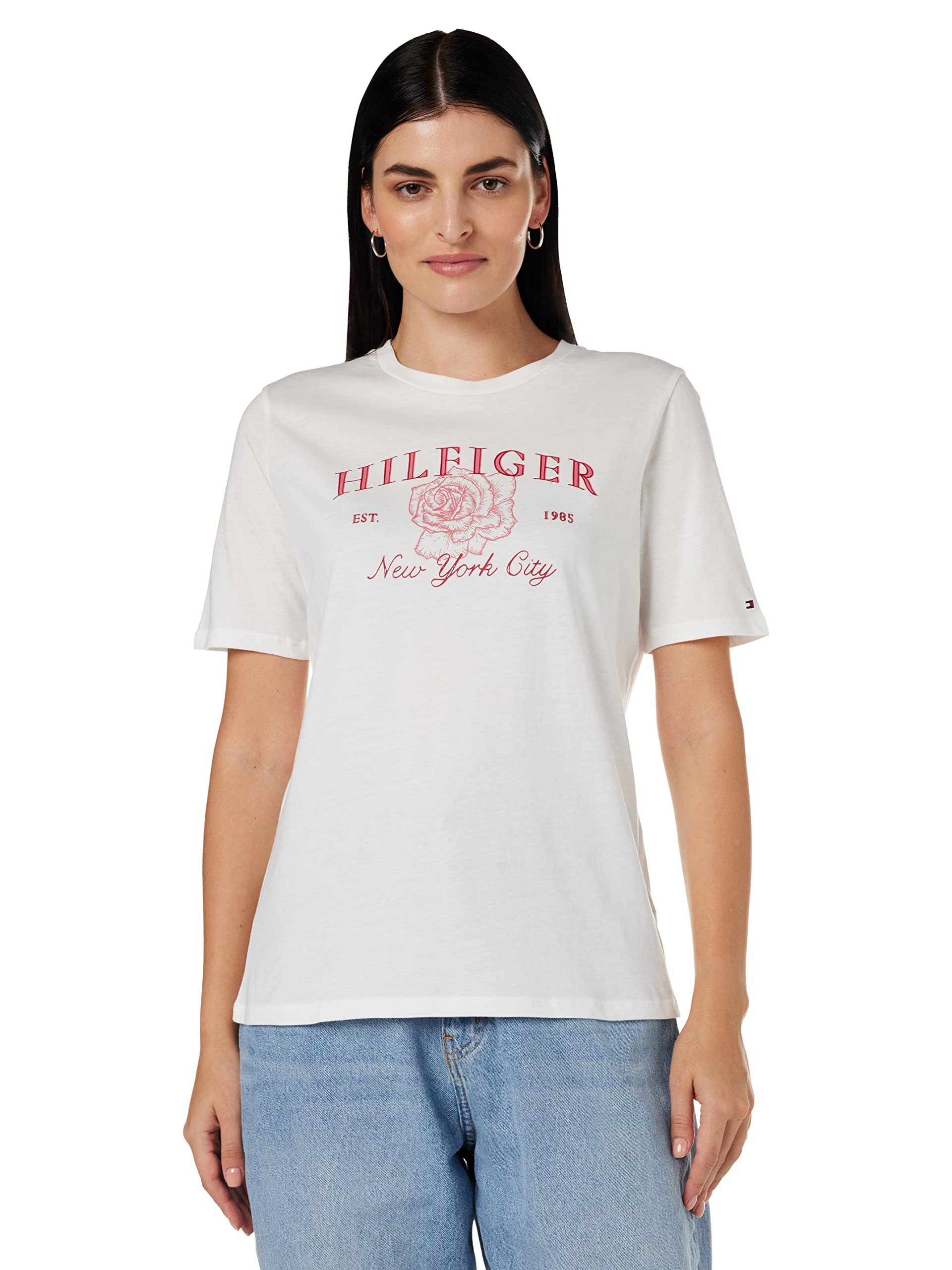 Tommy Hilfigerwomens DS REG ROSE PRINT S/S Knit Tops DS REG ROSE PRINT S/S Knit Tops