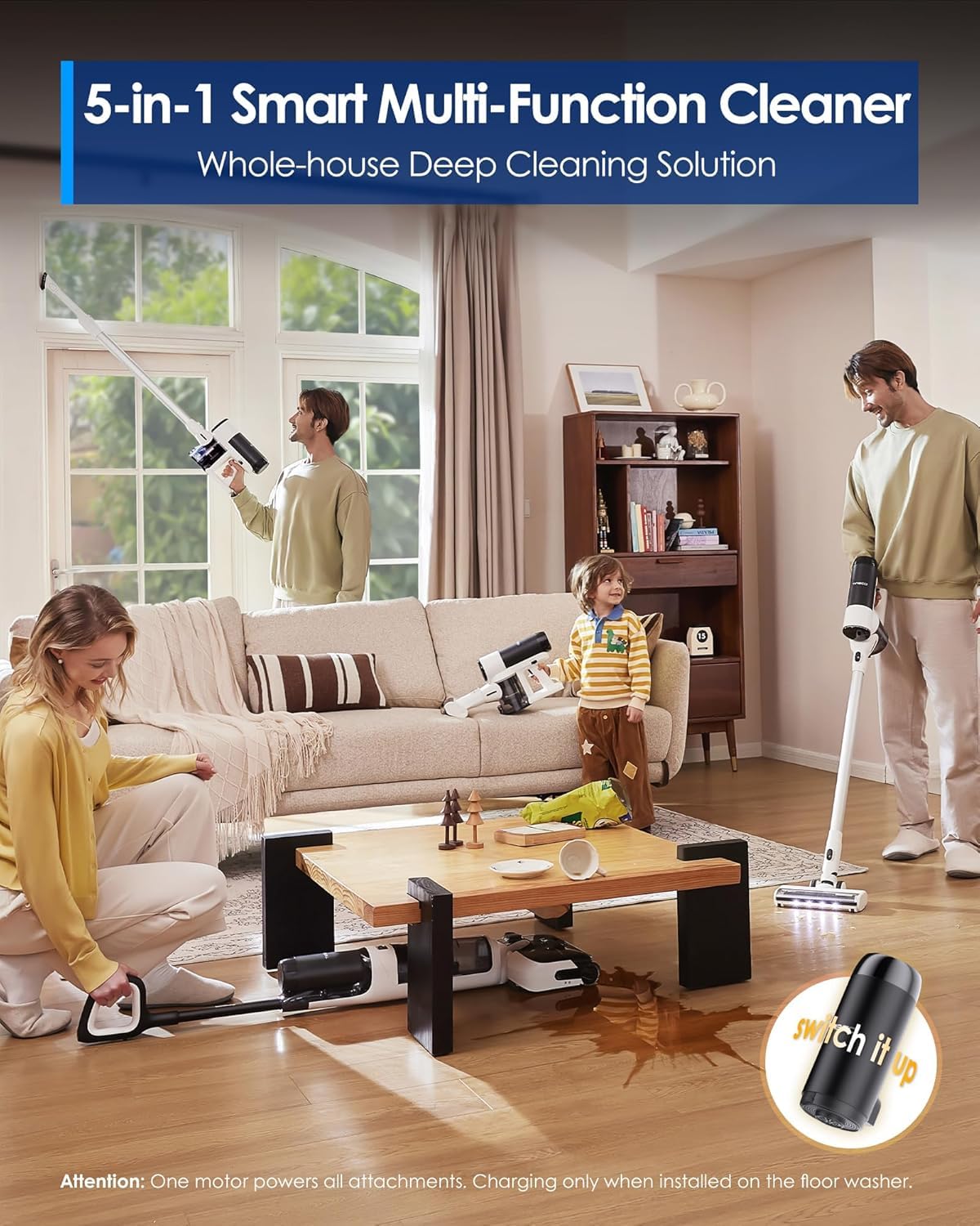 Amazon.com: Tineco Floor ONE Switch S6 Stretch Wet Dry Vacuum