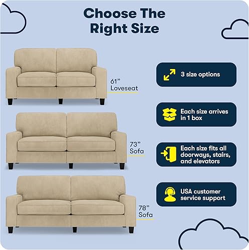 Miniatura 172 de Serta Palisades Sofás Tapizados para Sala, Sofá de Diseño Moderno, Tela, gris (Glacial Gray) gris (Glacial Gray),Beige,Marrón,Alforfón Beige,Marrón