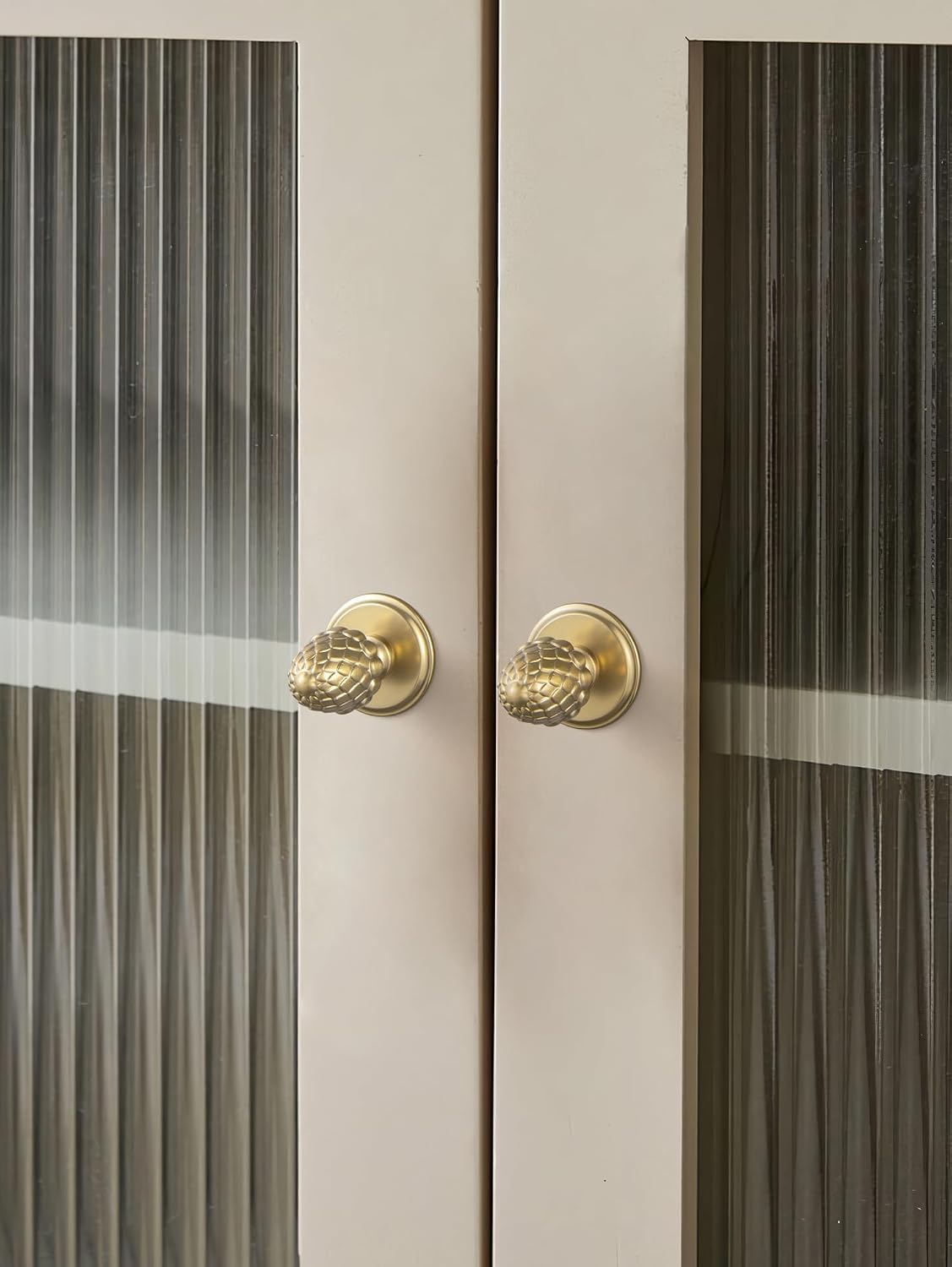 Champagne Bronze Zinc Alloy Cabinet Knob with Circular Backplate - Single Hole Center Cabinet Pull Hardware for Bedroom, Kitchen, 6 Pack（1590-G011）