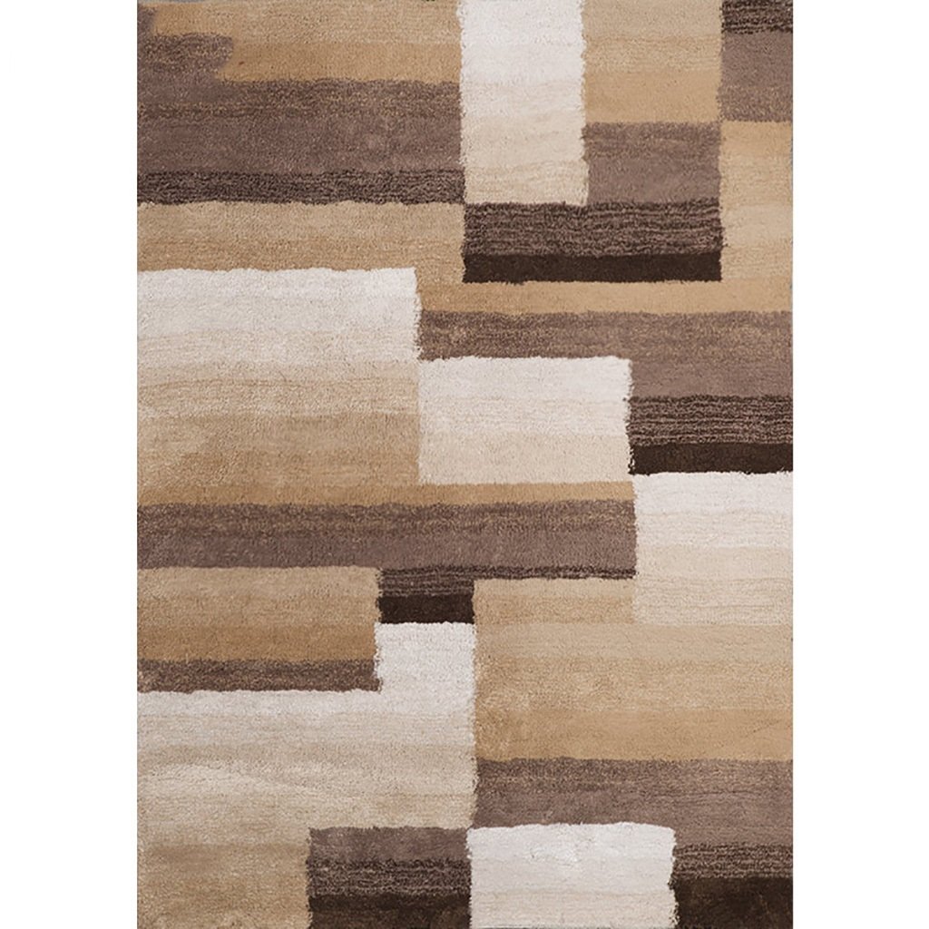 Tapis de salon marron doux et épais 140x200 pour chambre chaleureuse