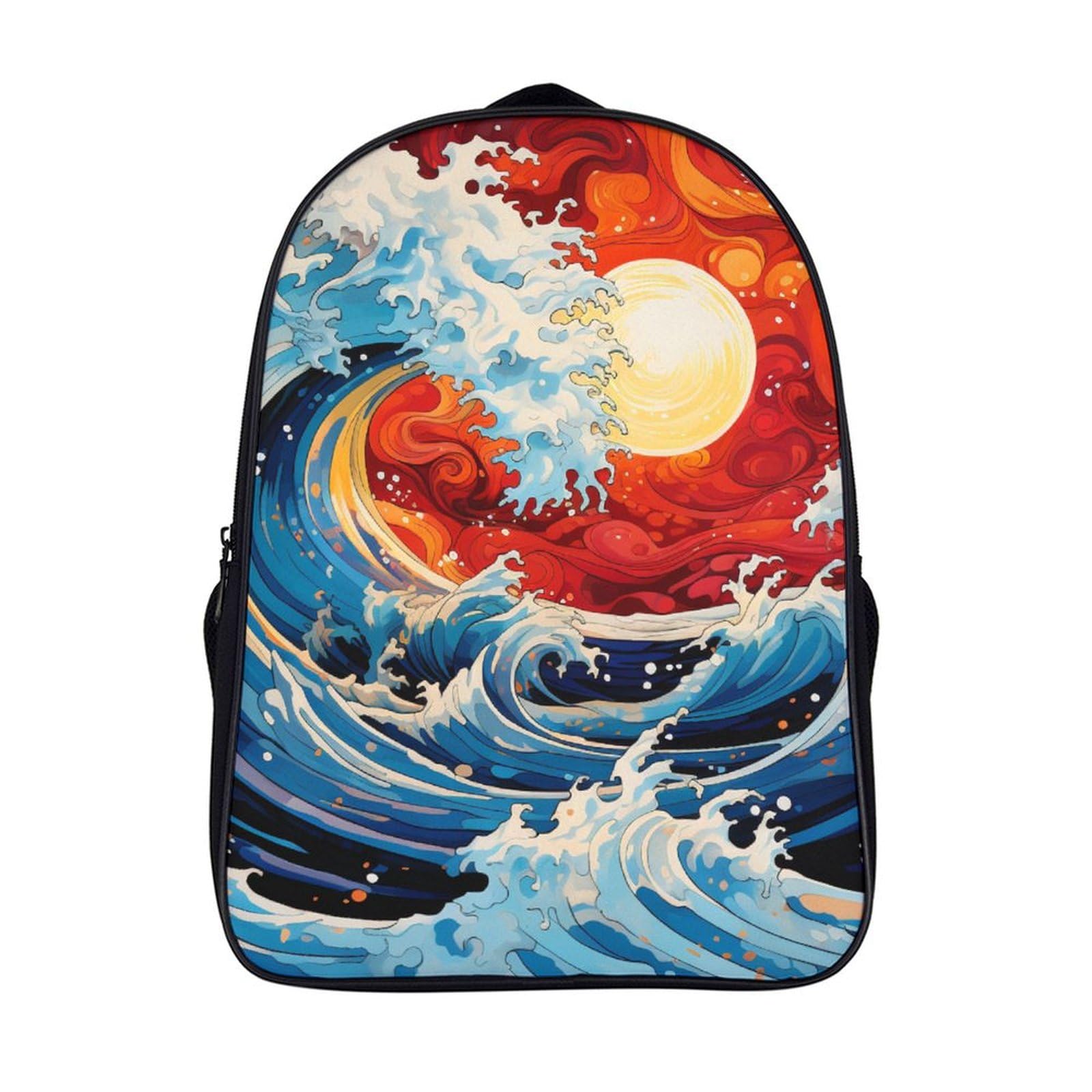 UFAZEHDNS Ocean Wave Mochila Para Niños, Bolsa Para La Escuela Mochilas Infantiles Bolso Del Cabrito Para Niños Pequeños O Niñas 40x28x16cm