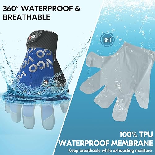 Miniatura 10 de Vgo - 1 par de guantes invernales de trabajo con forro térmico 3M Thinsulate impermeables y resistentes al frío (0 32 ) guantes de seguridad hechos