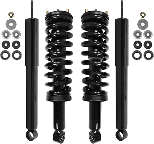 Unity 4-11561-254010-001 - Conjunto completo de puntal de 4 ruedas delanteras y traseras con kit de amortiguador de gas