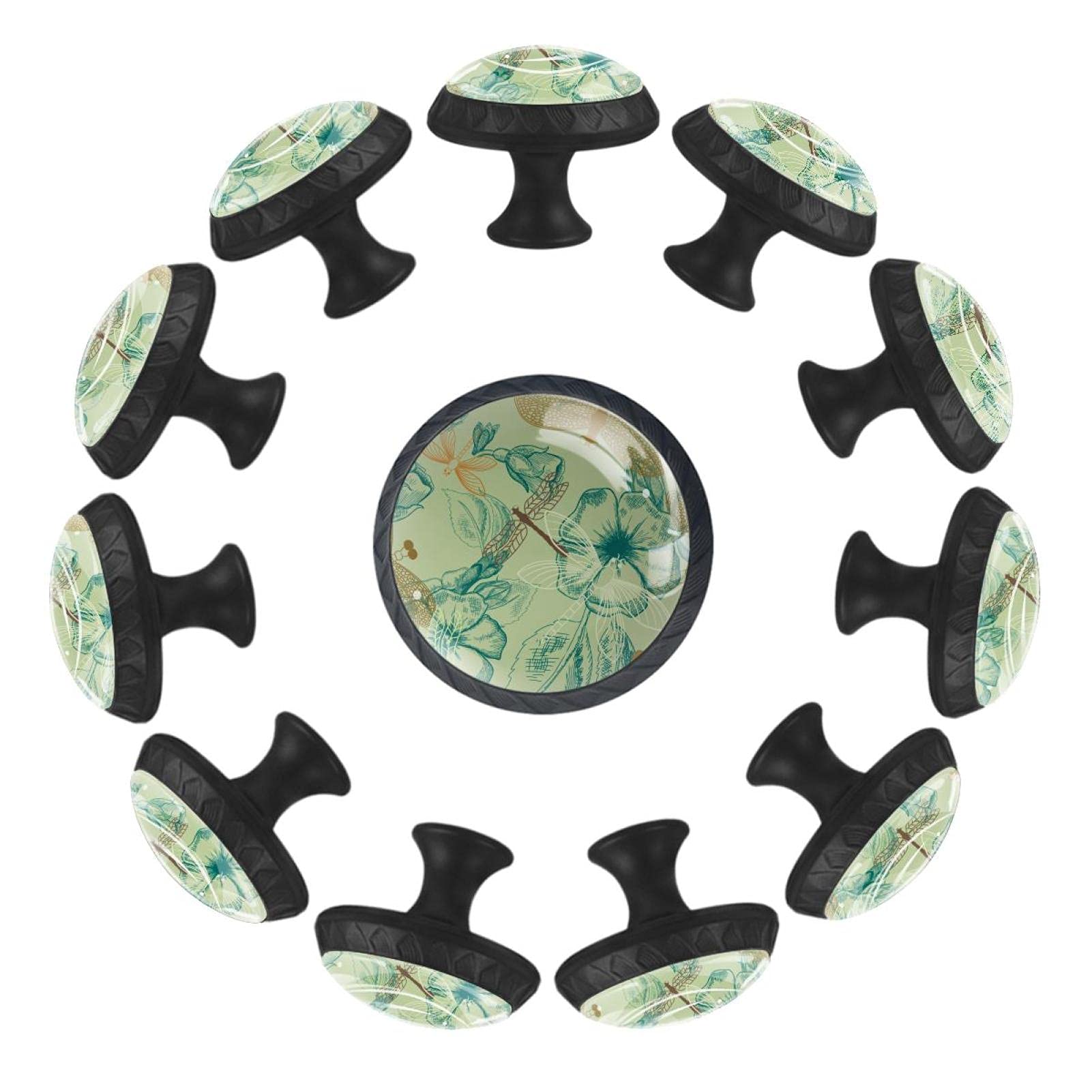 Boutons de tiroir fleurs poignée artistique et raffinée pour meuble de chambre