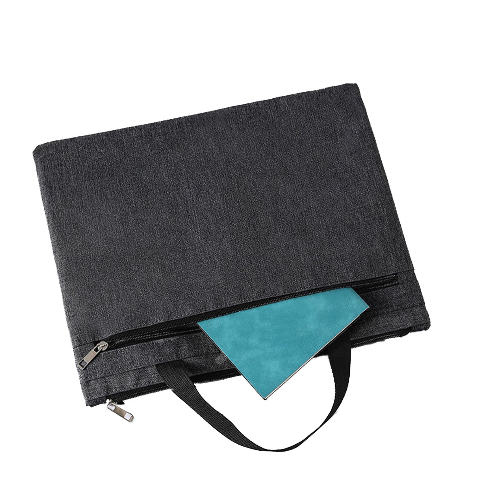Astuccio Portadocumenti Con Zip In Oxford, 18x24 Cm, Capiente E Resistente Per Ufficio E Scuola