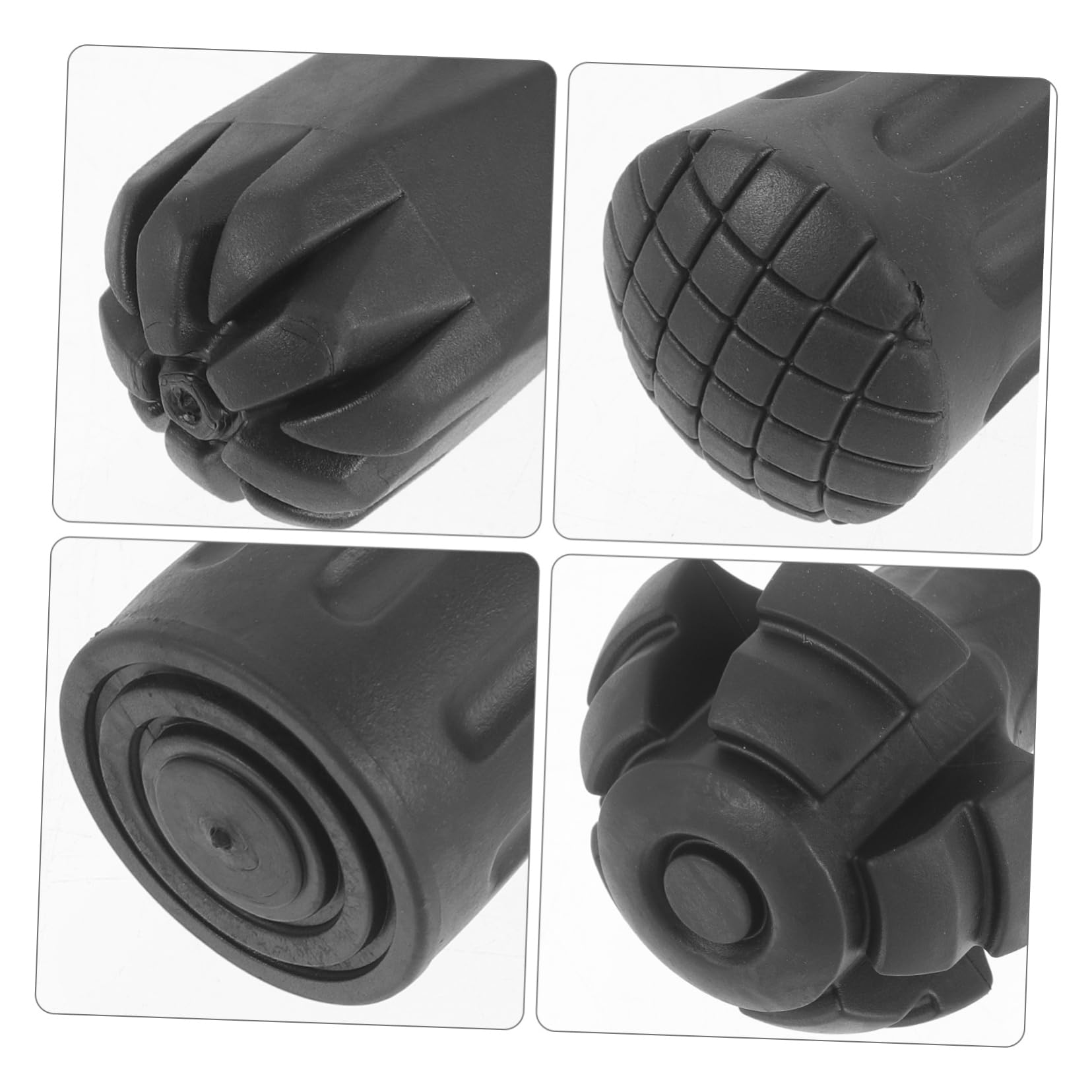BESPORTBLE Trekkingstockpolster Trekkingstöcke Zubehör Gummifuß Für Wanderstöcke Tipps Zum Austausch Von Wanderstöcken Stangen Krücken Zubehör Krückenfußpolster Stock Black 5st