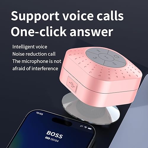 Miniatura 3 de Mini altavoces de ducha Bluetooth, altavoz inalámbrico portátil con ventosa, se empareja fácilmente a teléfonos, tabletas, computadora, regalo para