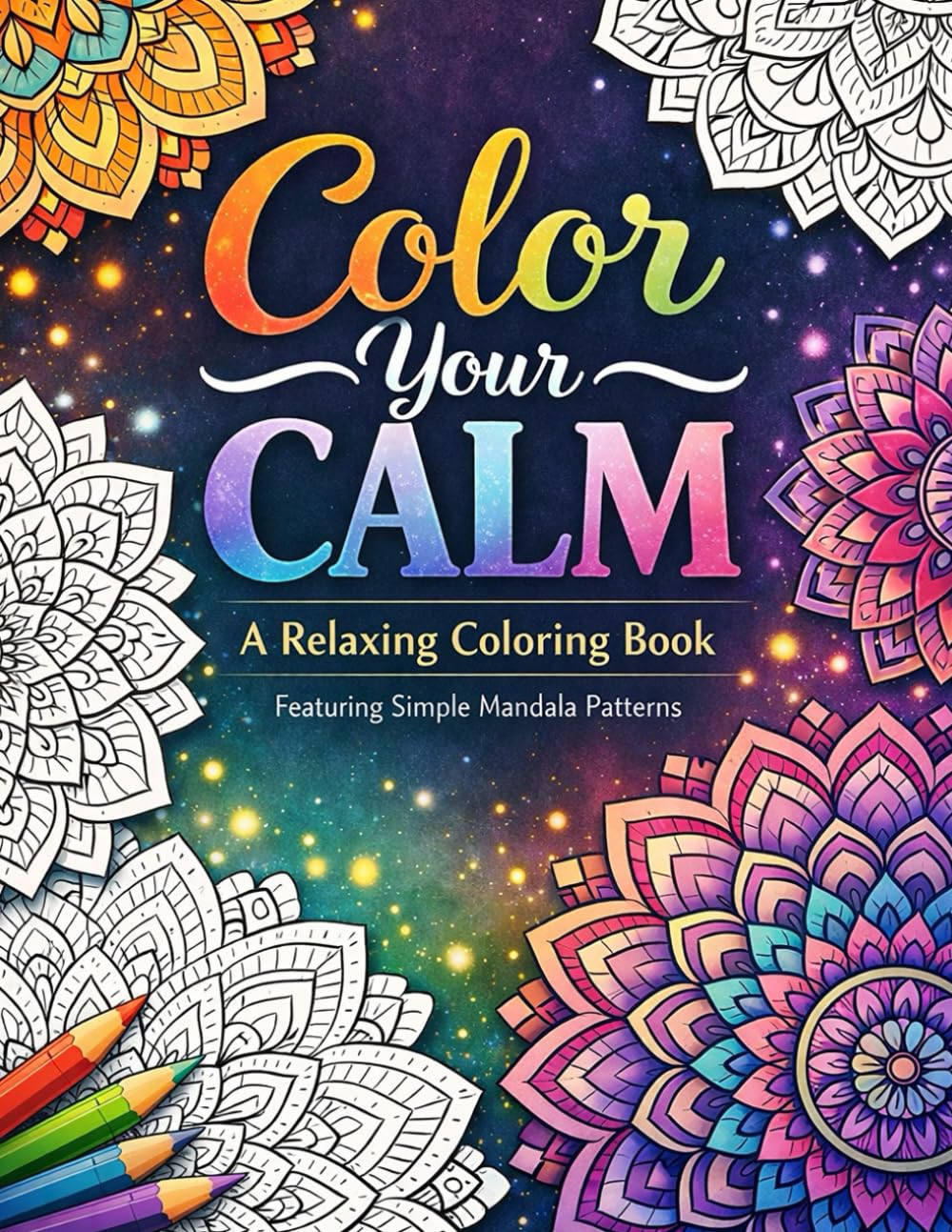 Color Your Calm: A Relaxing Coloring Book Featuring Simple Mandala Patterns