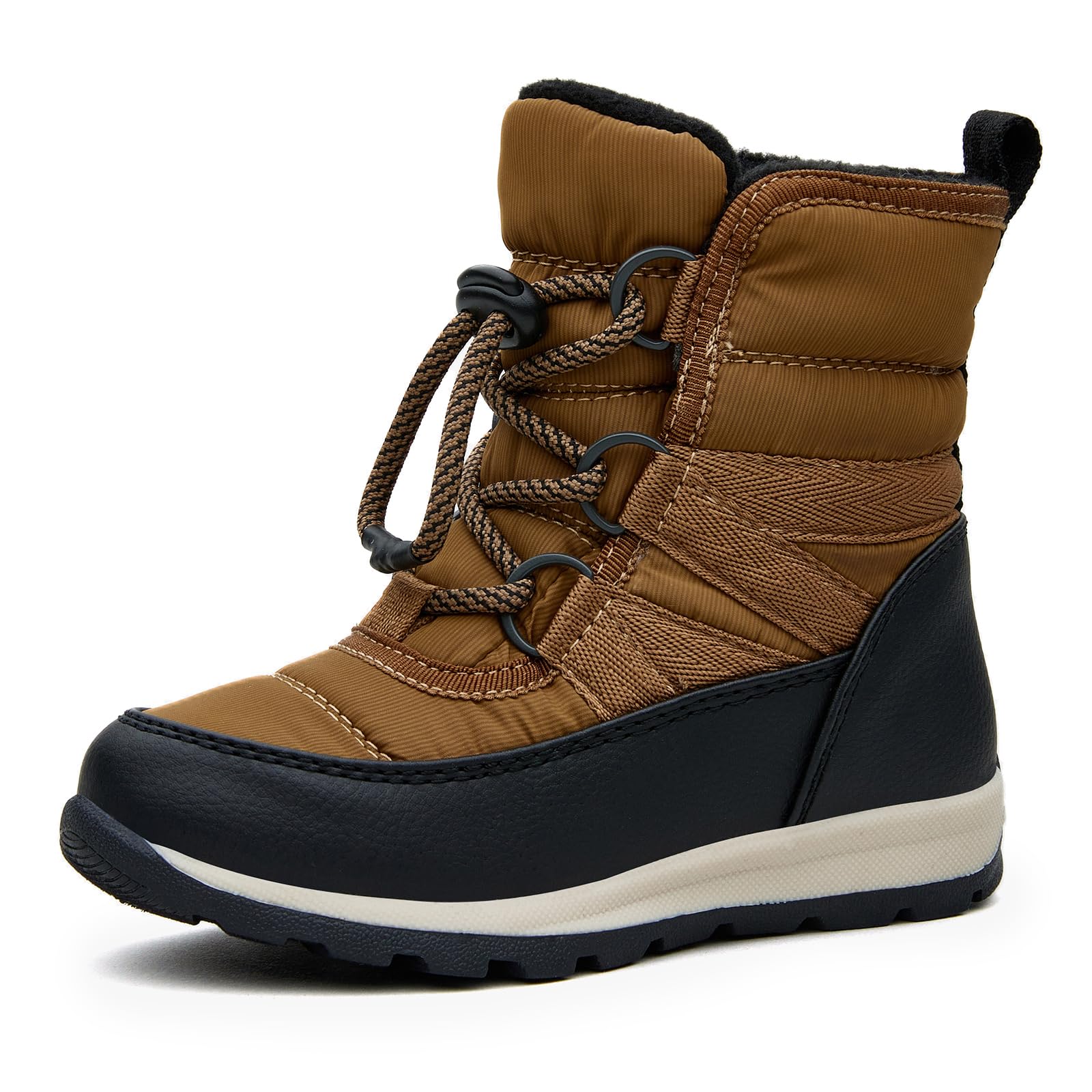 Girls Boys Winter Cold Weather Warm Easy on off Water Resistance Snow Boots