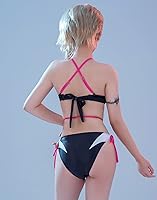 Vista 2 de haikyuu Conjunto de bikini halter para mujer, traje de baño de telaraña, traje de baño de anime de dos piezas