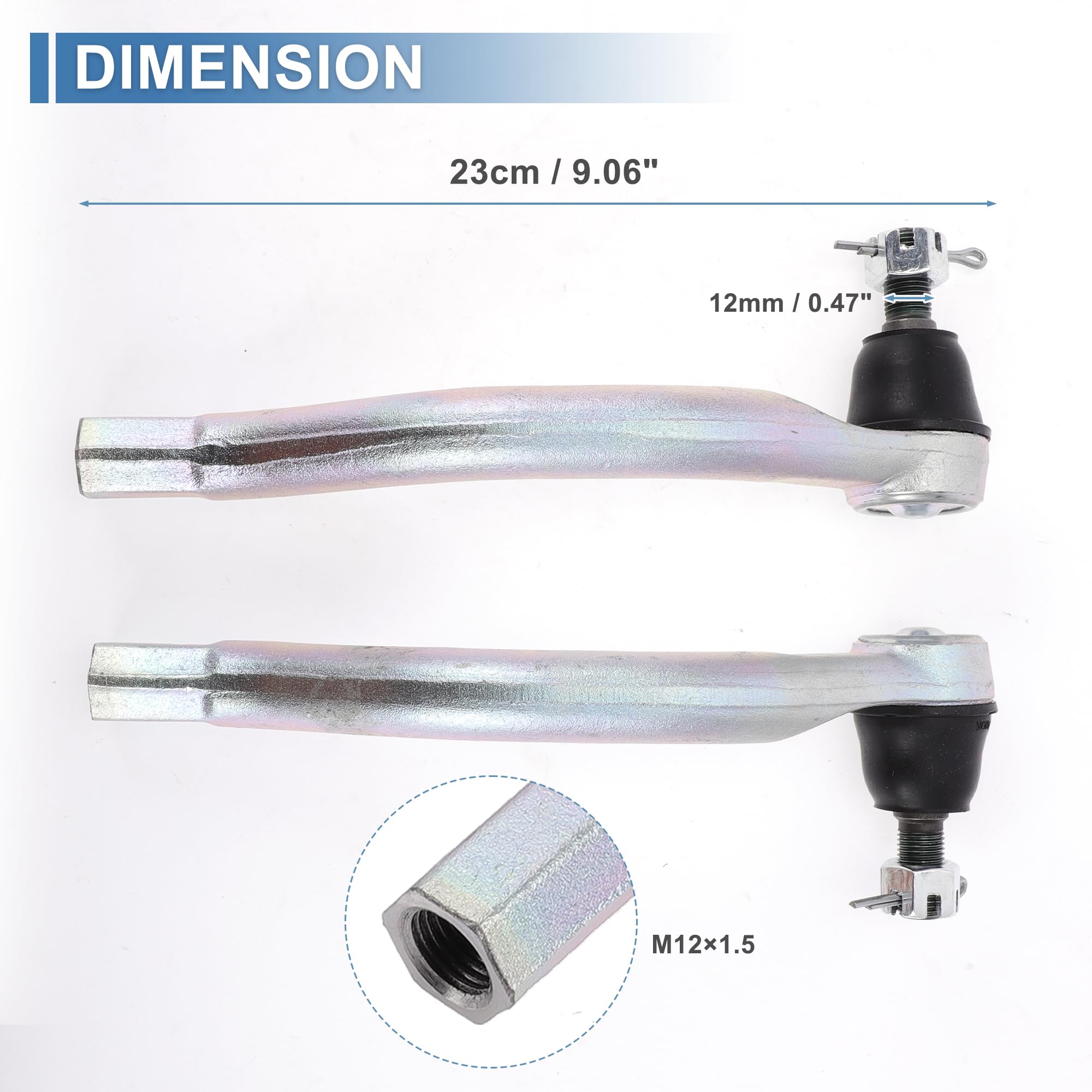 A ABSOPRO Kit De 2Pcs Extremos De Barra De Acoplamiento Externa Delantera Suspensión Dirección Para Honda Civic 2006-2011 Enlace De Arrastre No.53560Snaa01/53540Snaa01