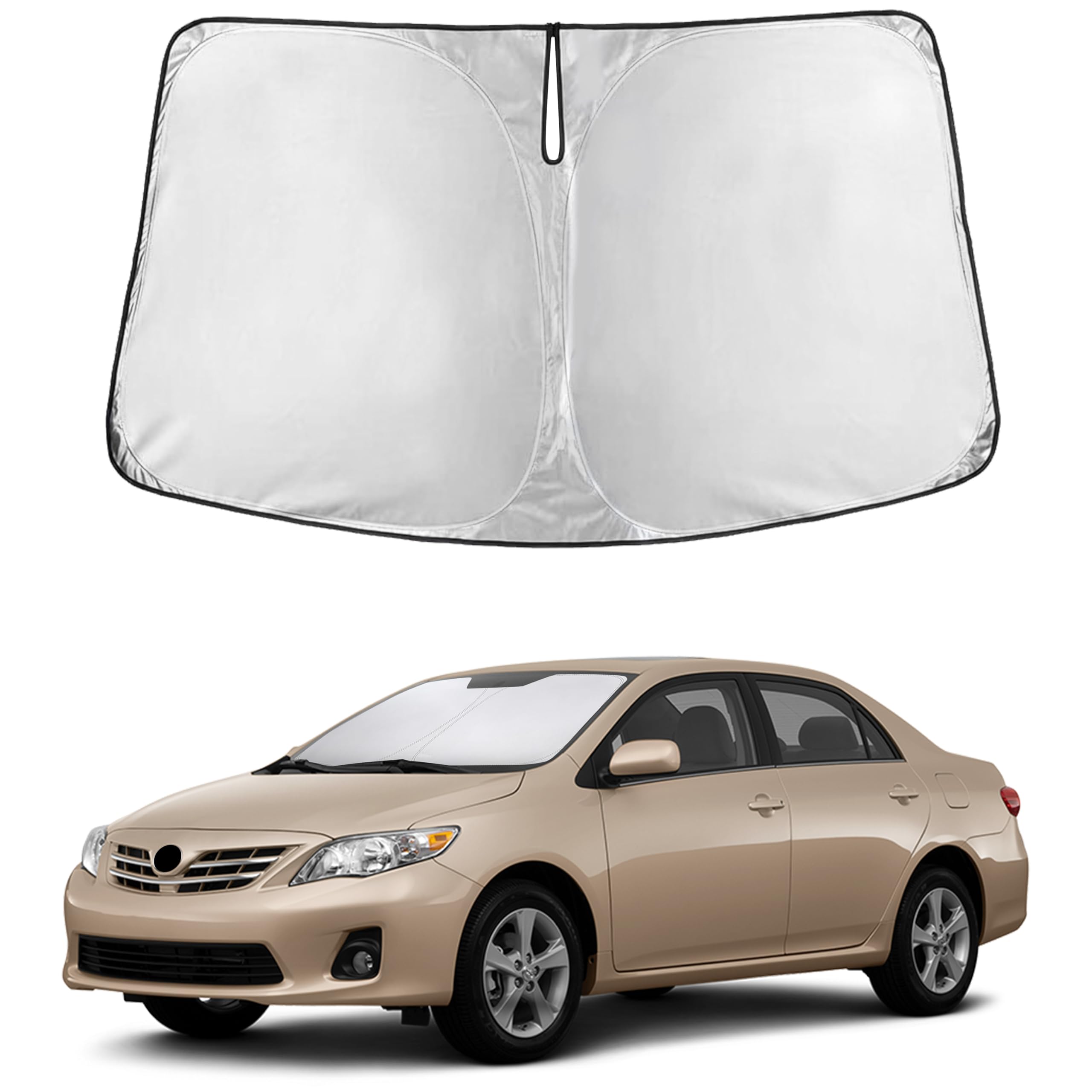 EcoNour Windshield Sun Shade Compatible for Toyota Corolla 2009-2012 2013