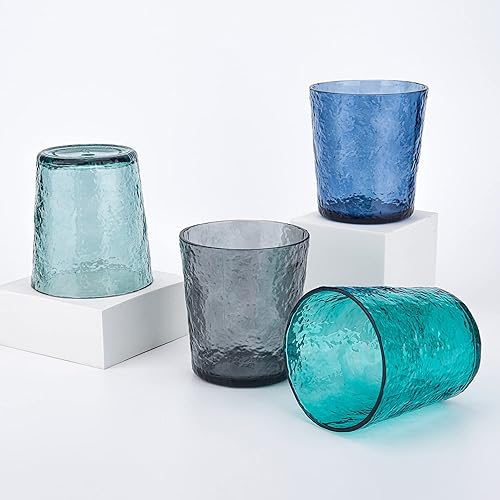 Miniatura 4 de KX-WARE Vasos de plástico de acrílico de 12 onzas, juego de 8 unidades, color azul