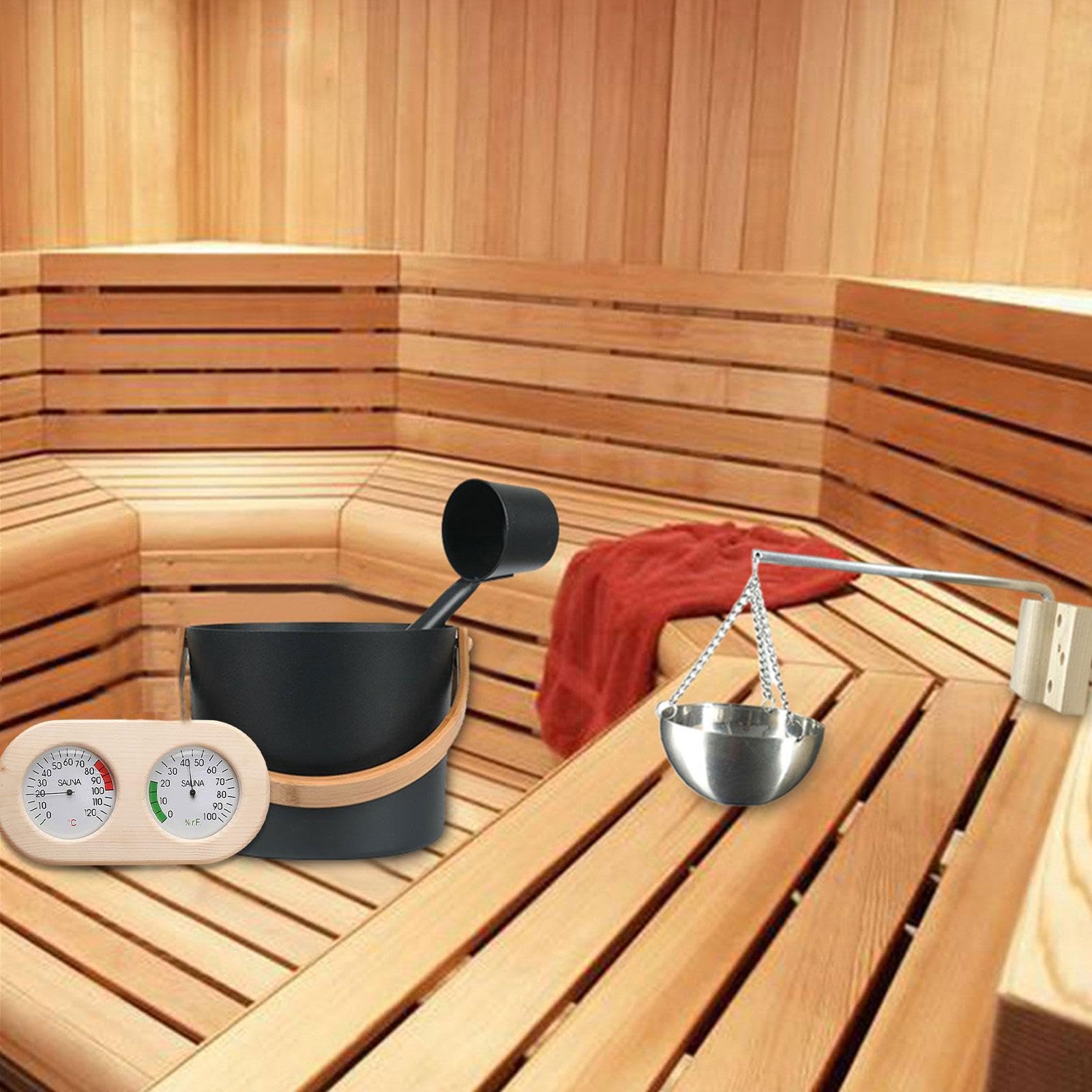 Kit di Sauna - Strumenti Premium, Set di rilassamento Benessere