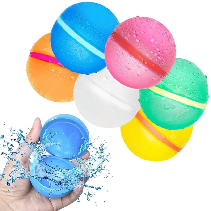 水風船 再利用可能なスプラッシュボール 8個 水遊び スプラッシュボール 水風船 水爆弾ボール 水遊び 再利用可能 8個