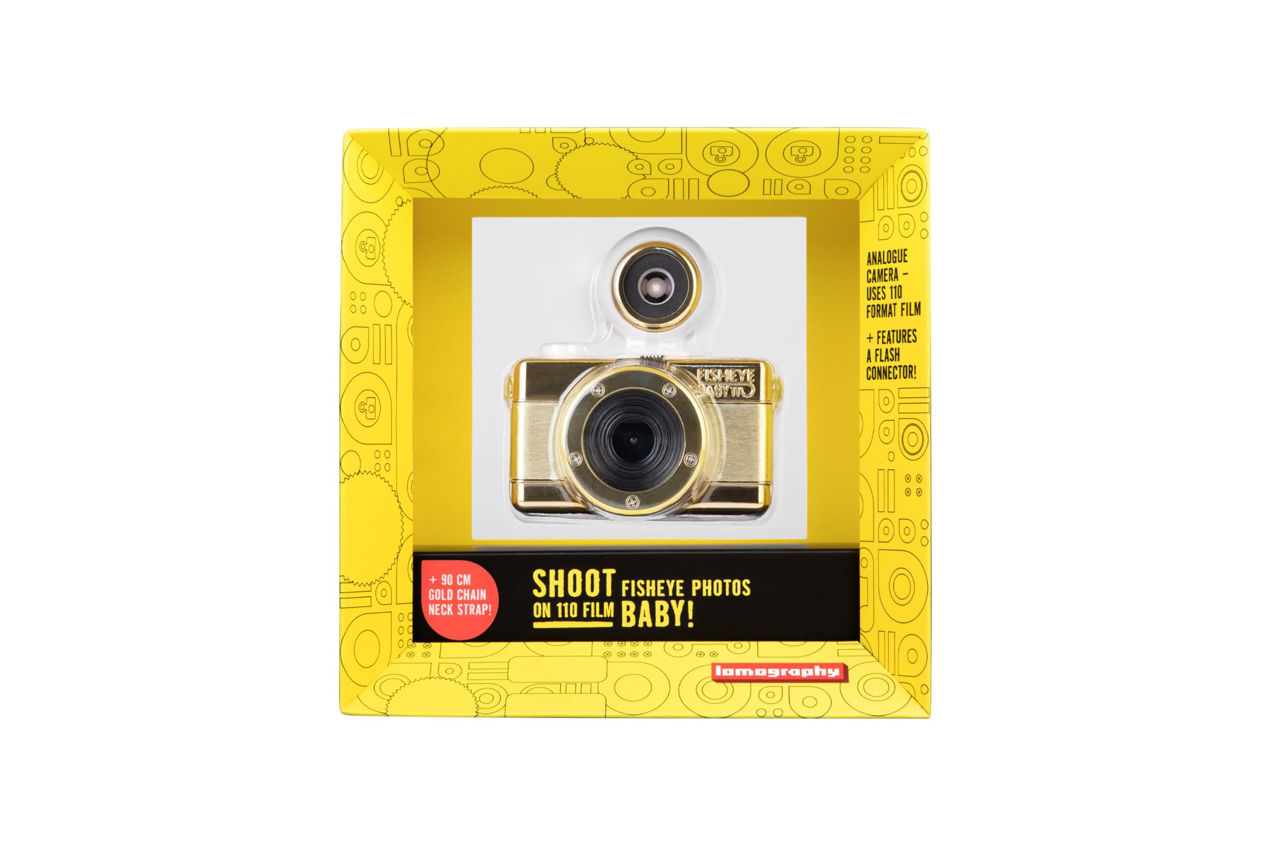 Lomography Fisheye Baby 110 Camera Gold With Chain
