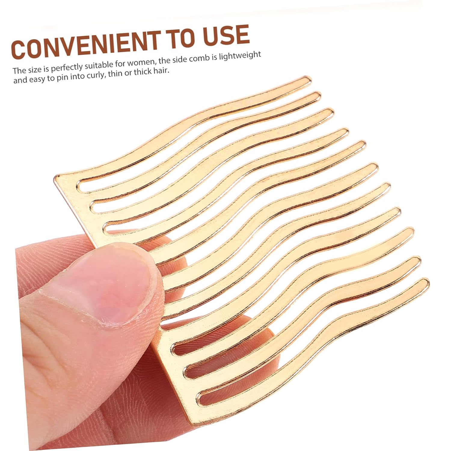 20pcs Flexible Hair Combs for Women Gold Silver Side Combs for Weddings Parties and Daily Use for Curly Wavy Straight Hair Styling