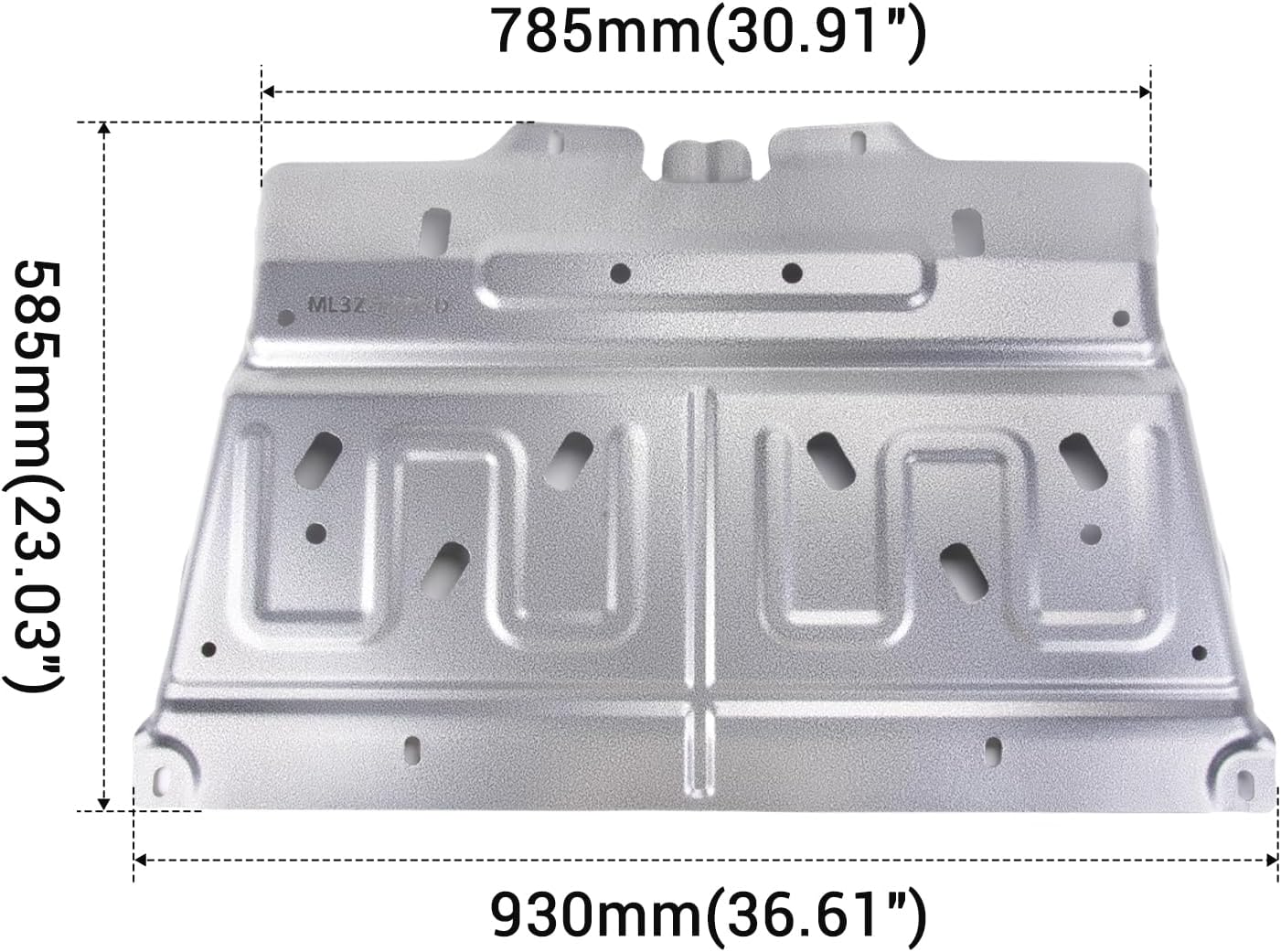 ML3Z-7222-D Engine Splash Shield Under Diaper Car Engine Shield Cover for 2015-2020 F150 Ford (Not Fit Raptor Model & Not Fit 3.0L Diesel)