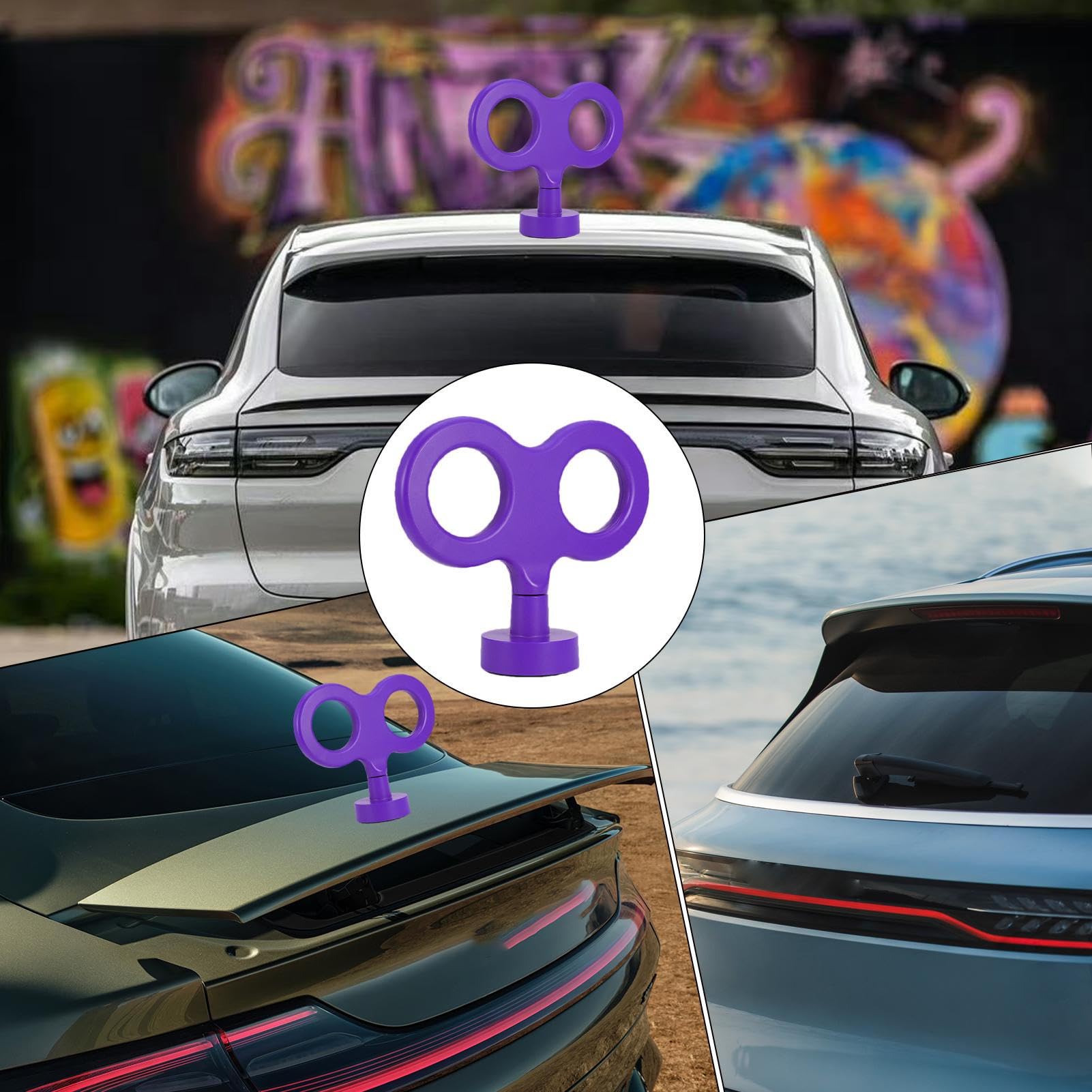 Chiave a molla rotante per auto , ornamento per cofano elettrico, accessorio esterno per vacanze, parte posteriore 'auto, occasioni speciali | accessorio esterno per vacanze, parte posteriore 'auto, occasioni speciali