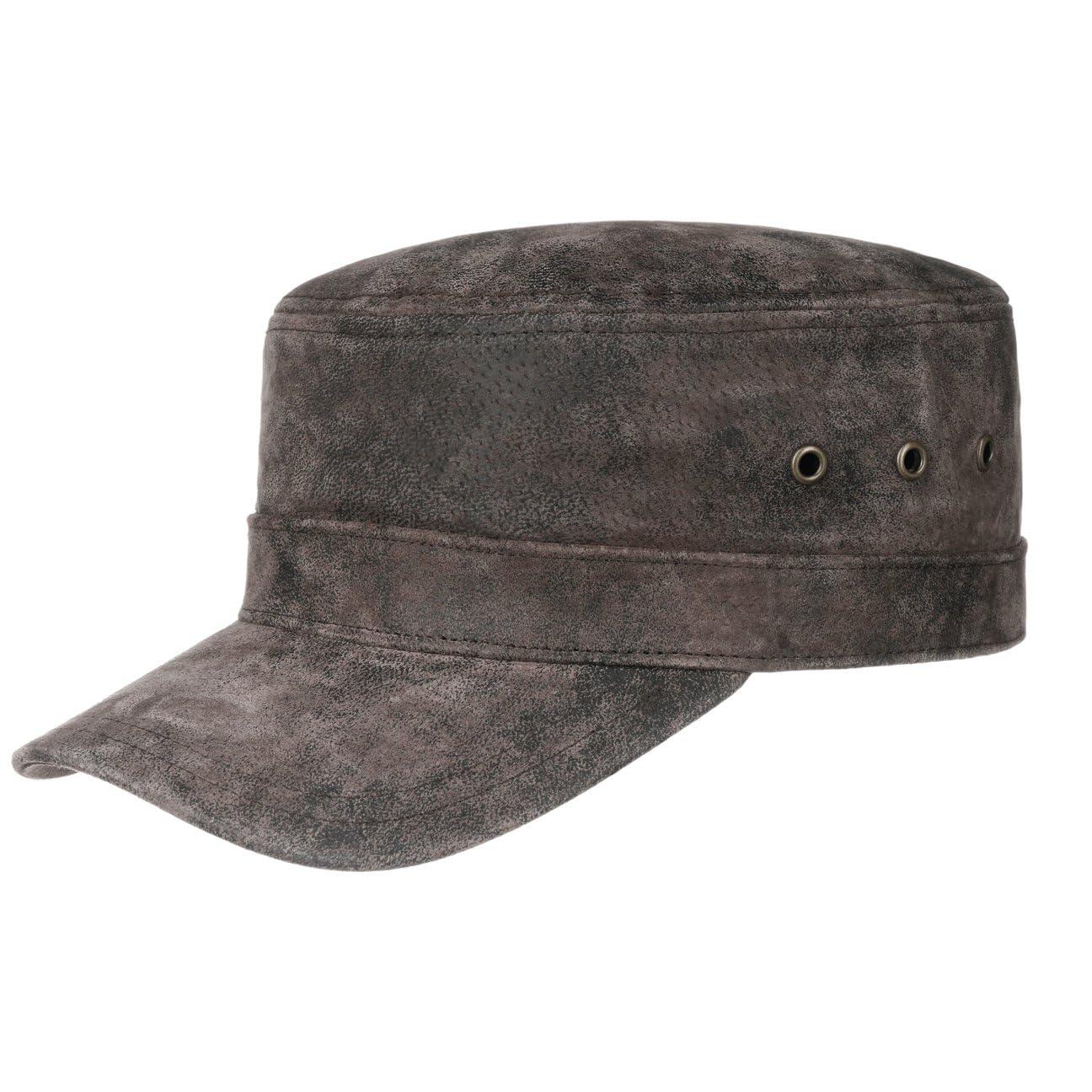 Stetson Raymore Gorra Militar Army de Piel Unicolor Hebilla Metalica Hombre Todo el ano