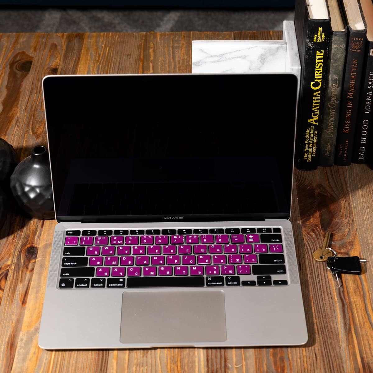 English Russian Keyboard Stickers for MacBook PC Laptop Desktop in