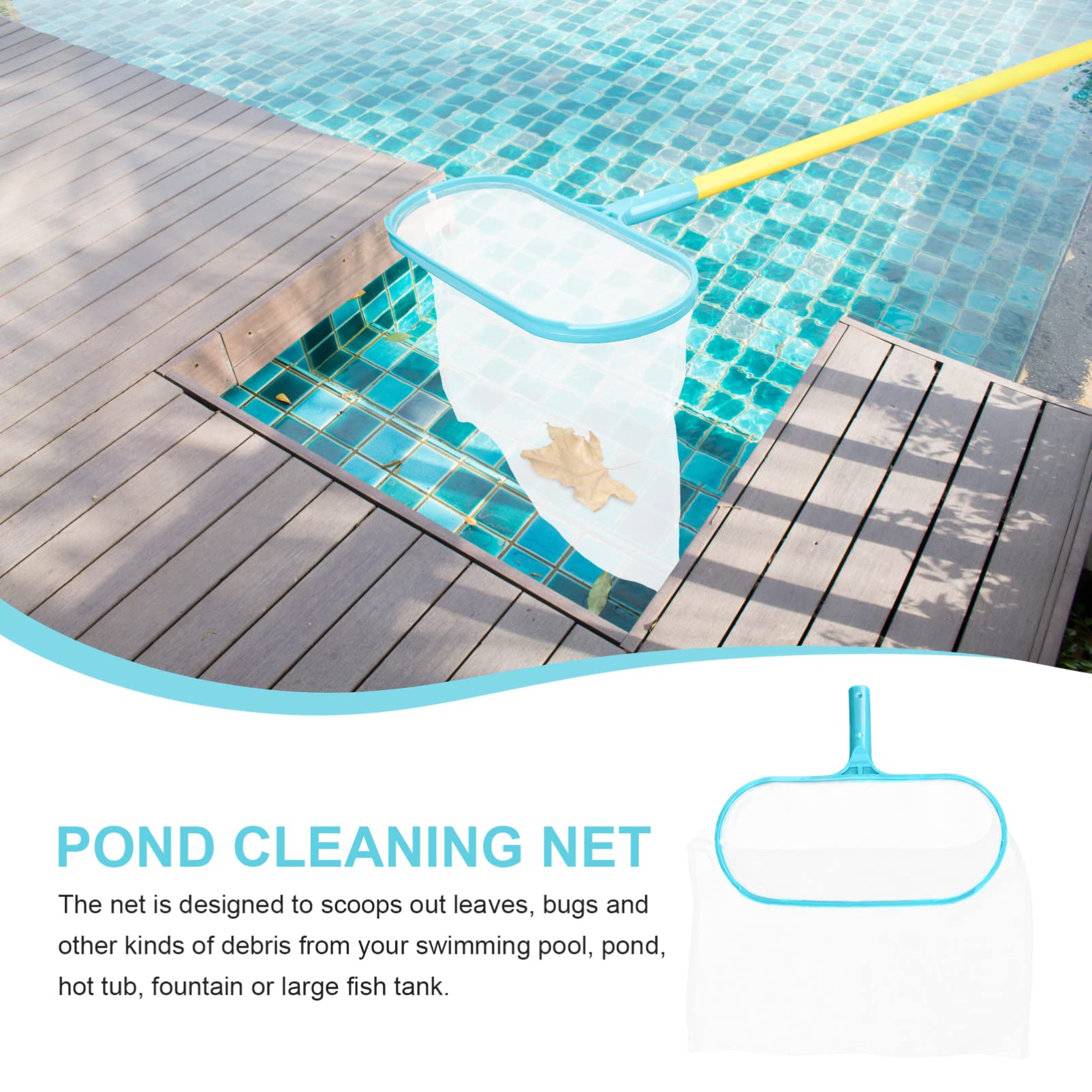 Sosoport 2 Piezas De Red De Limpieza Práctica Y Fácil De Usar para Piscinas Y Estanques.