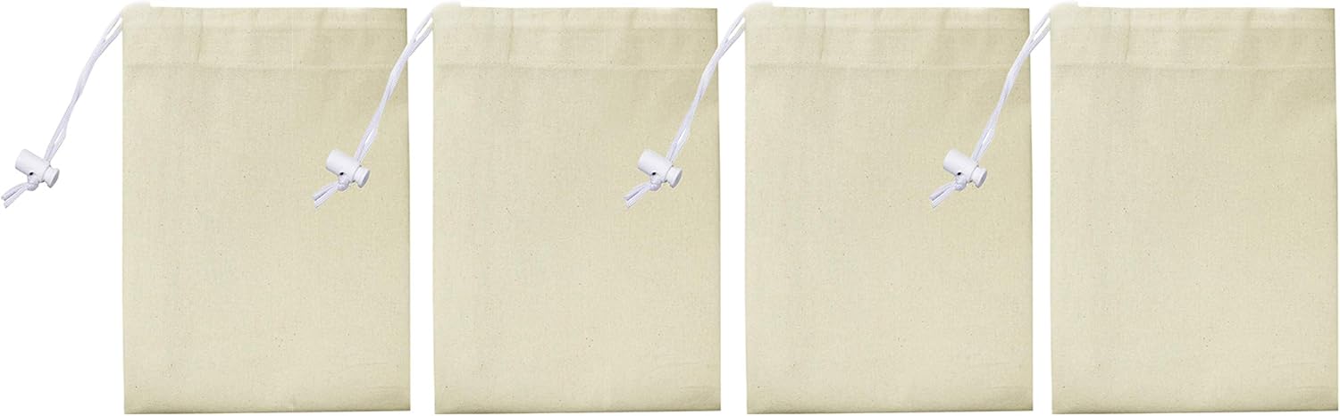 Urban Villa Laundry Bags 4-Pack 28”x36 Extra-Large Cotton Canvas Heavy Duty Washable Durable Travel Laundry Sacks with Drawstring Closure Reusable Hamper Liners for Dirty Clothes Delicates & Lingerie