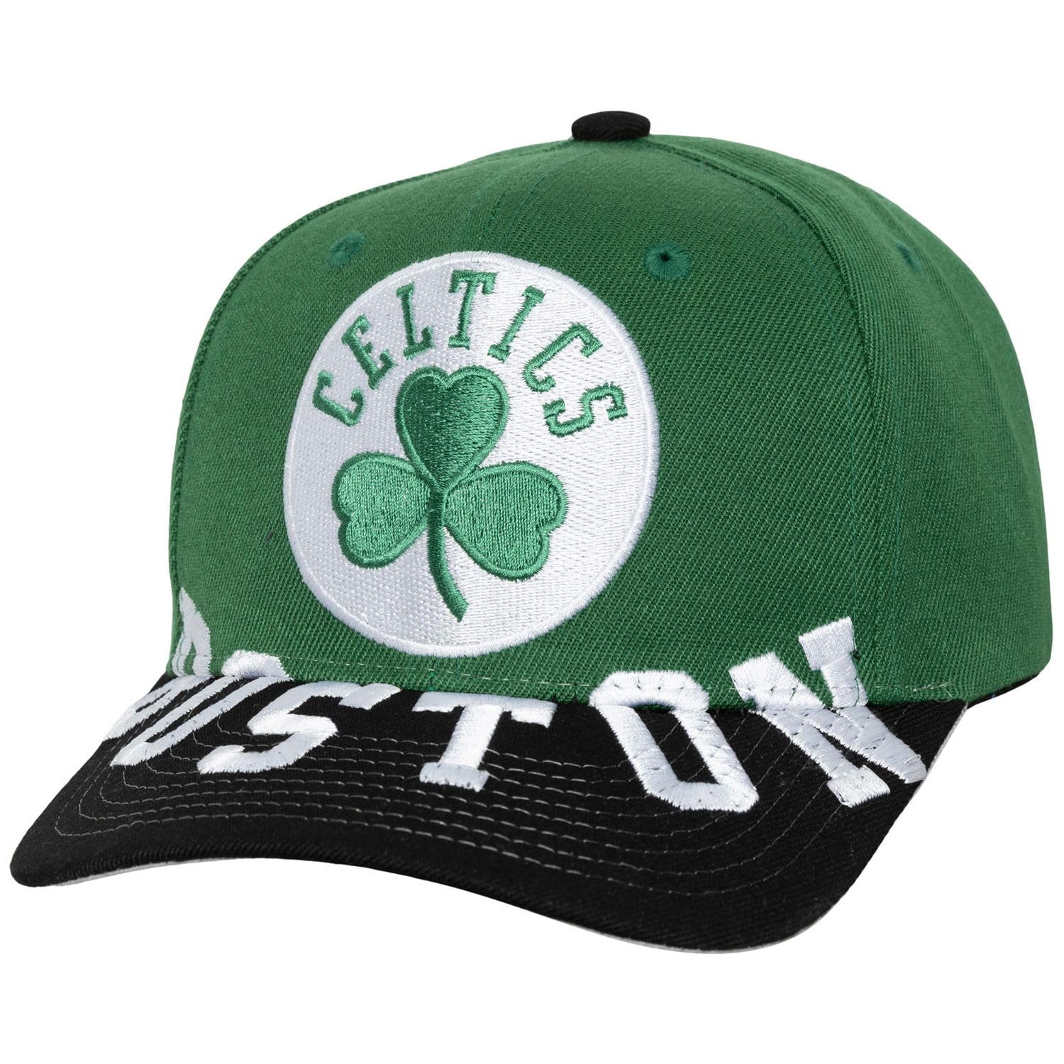 Mitchell & Ness Men's Black Pro Snapback Cap - Underarch Boston Celtics