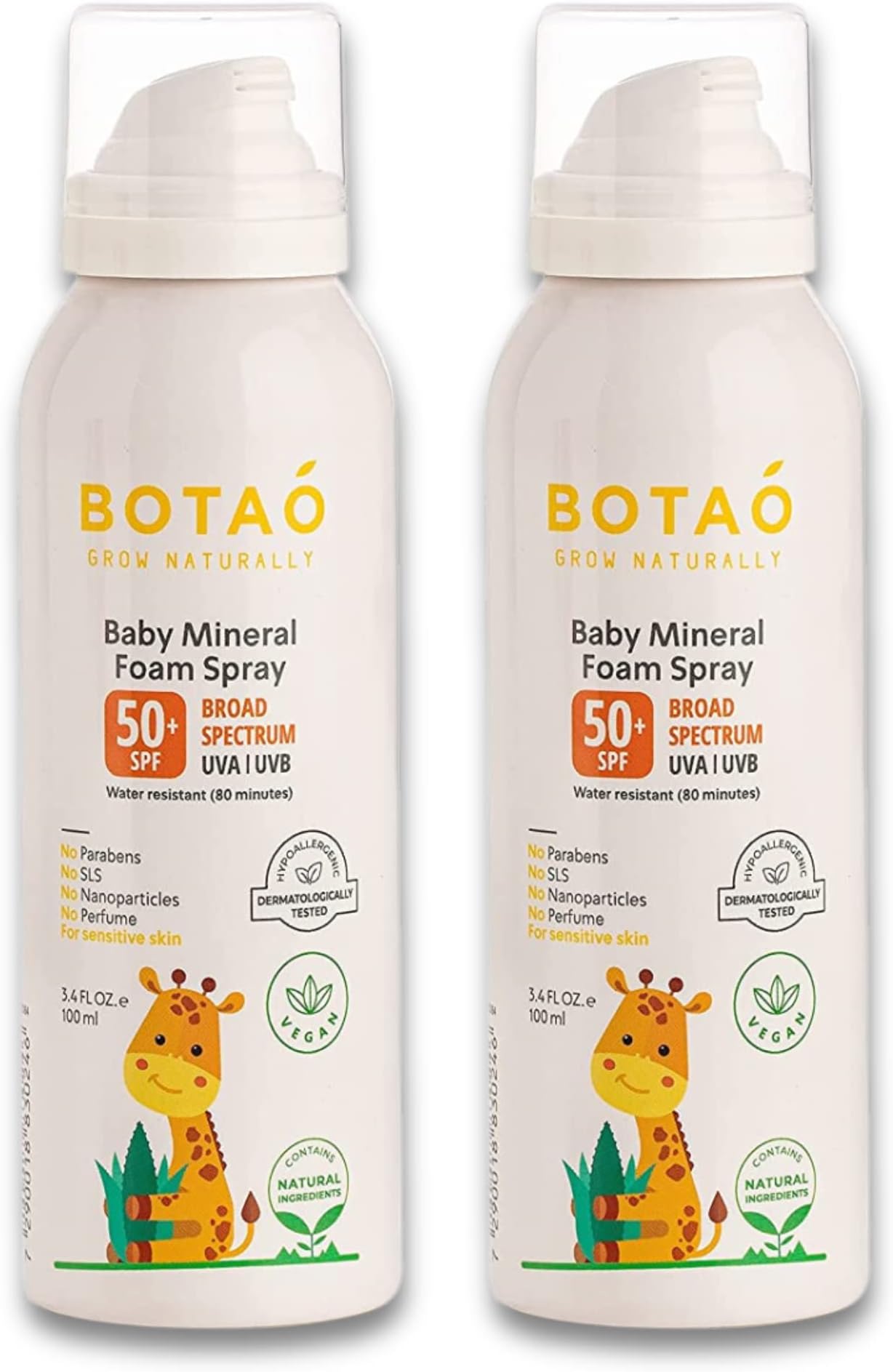 BOTAO Baby’s Mineral Sunscreen Foam Spray SPF50 Broad
