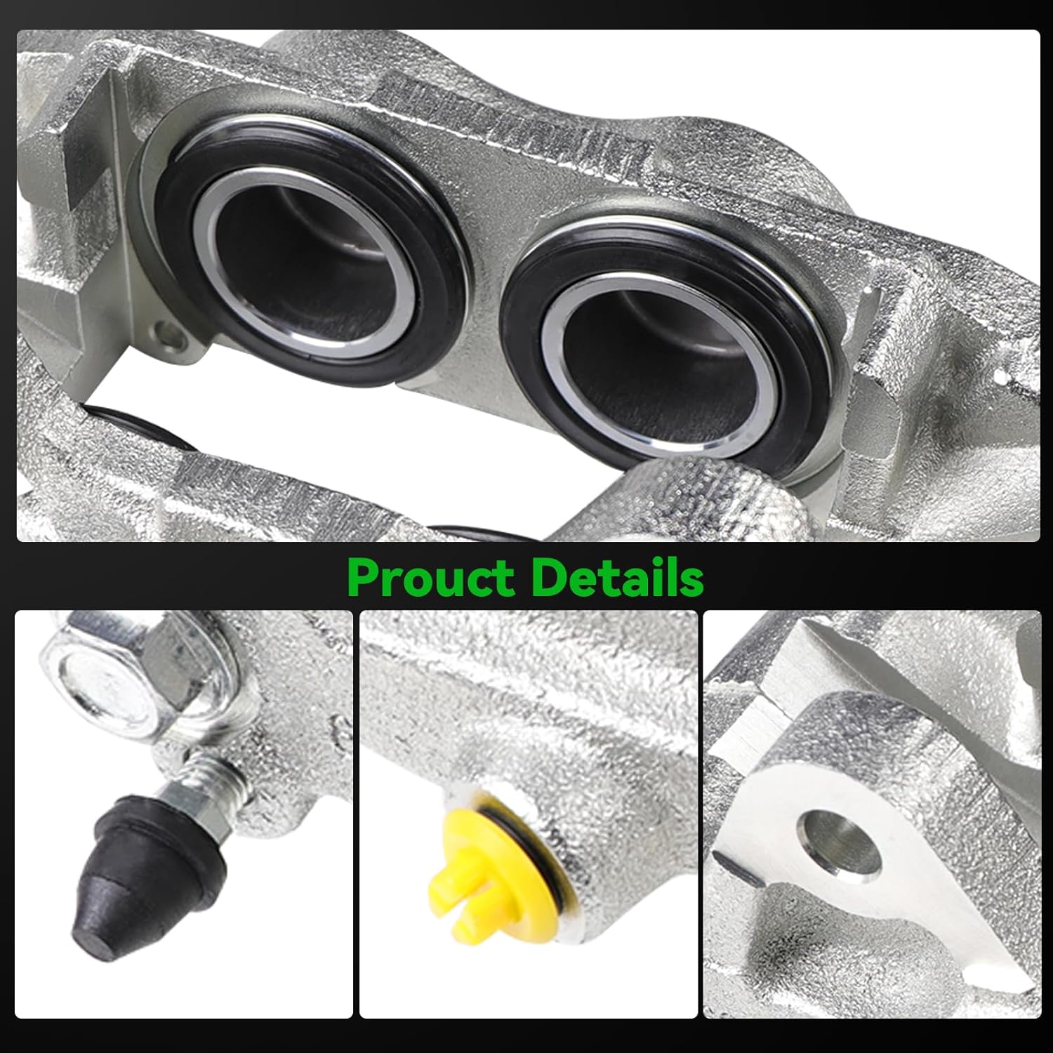 Front Brake Calipers with Hardware Kit, Left & Right Brake Calipers Set Fit for Toyota 4Runner FJ Cruiser Tacoma