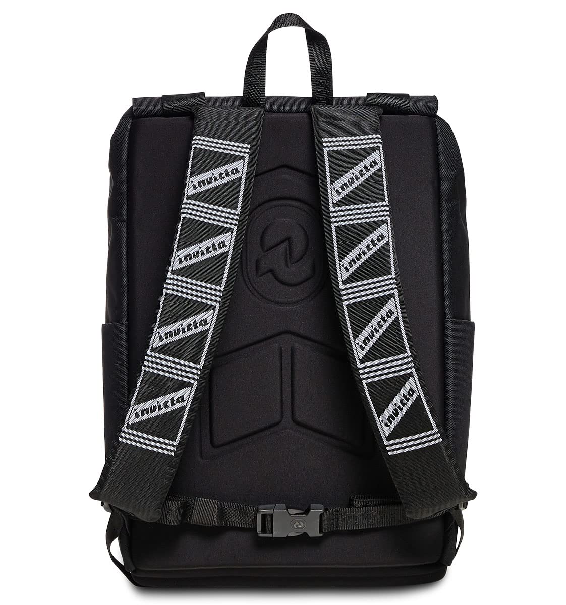 Invicta Zaino Ufficio Square, Zaino Estensibile con Tasca Porta PC Portatile Fino a 14" e Tasca Porta Borraccia, Scuola, Lavoro, Unisex