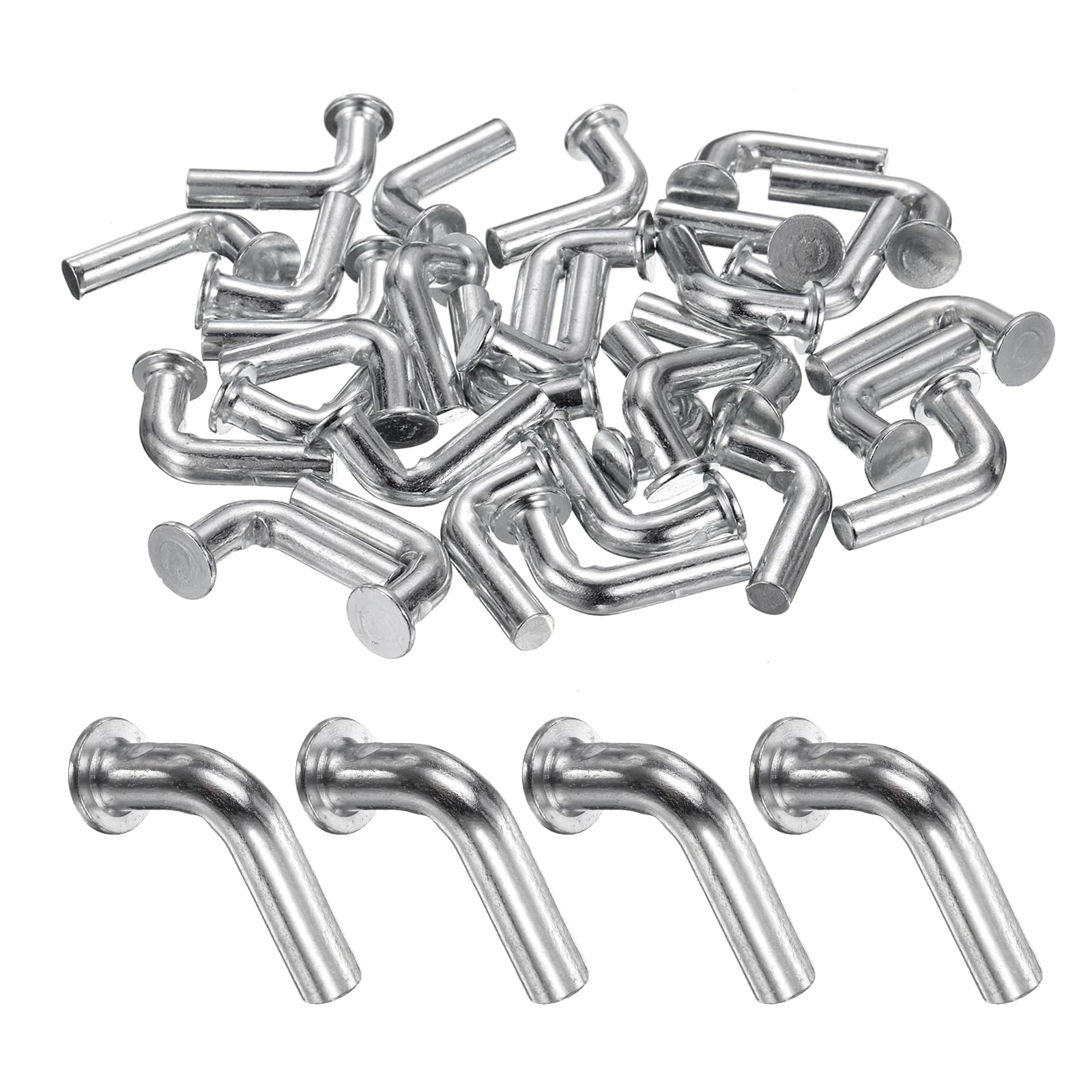 sourcing map 100 Pack Pallet Rack Drop Pin, 1.02 x 0.31 Inch Pallet Rack Safety Bolt Round Head J Bolt Universal Pins for Warehouse Racks and Shelving Units