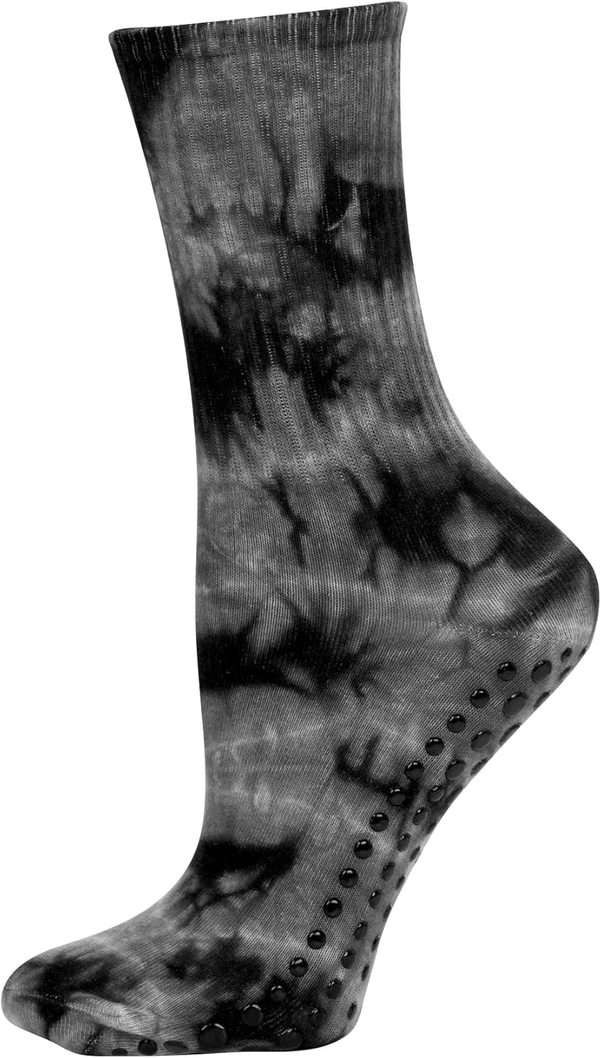 Benefeet Sox Tie-dye Pilates Socks for Women Non-Slip Grip Cool Yoga Socks Crew Slipper Sock for Barre Hospital Workout - Image 6
