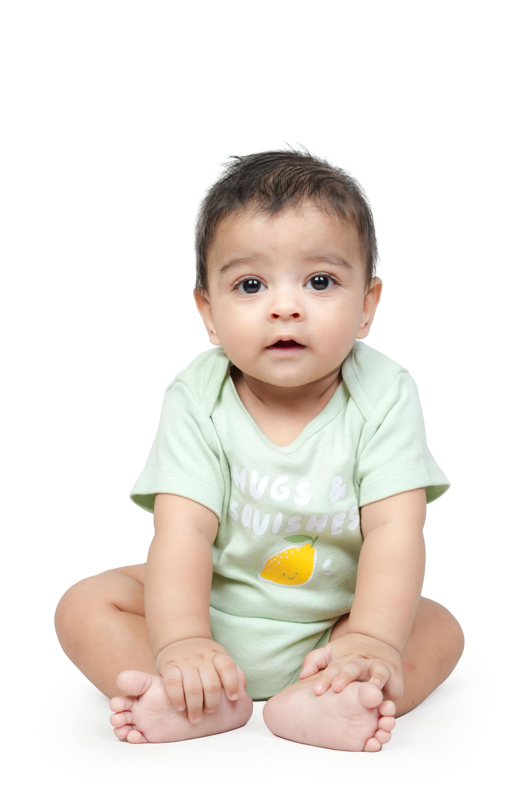 Baby Boy's Casual Printed Outfit Round Neck Cotton Regular Fit (6-12 Months) Green-image-1