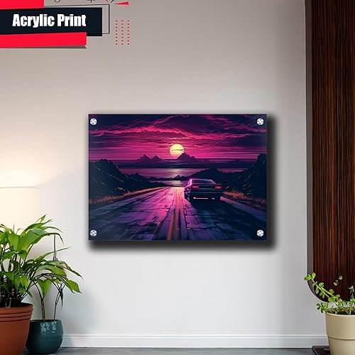 Miniatura 4 de Unique Synthwave Style Retro Art, 80s style art, framed poster print, guest room art, cool living room art, Home Decor, Wall Art