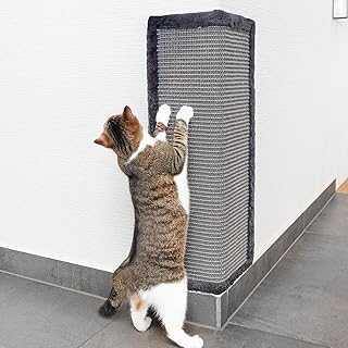CanadianCat Company Katzen Kratzbrett Ecke aus Sisal – Wand-Kratzschutz für Katzen, platzsparend & robust – Eck-Kratzmatte für Wandmontage