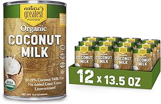 Sponsored Ad - Organic Coconut Milk by Nature’s Greatest Foods - 13.5 Oz - No Guar Gum, No Preservatives – Gluten Free, Ve...