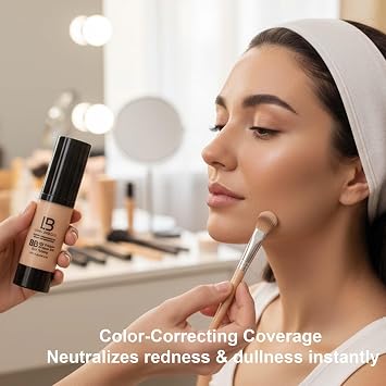 LB BB Cream Hydrating BB Cream with Hyaluronic Acid Anti-Aging Tinted Moisturizer with Retinol Moisturizing Beauty Balm for Daily Wear Non-Greasy and Light Sheer Tint Coverage Light