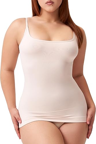 WAISTLINE Women's Compression Tank Top with Adjustable Thin Straps - Shapewear Cami for Tummy Control - Body Shaper Camisole