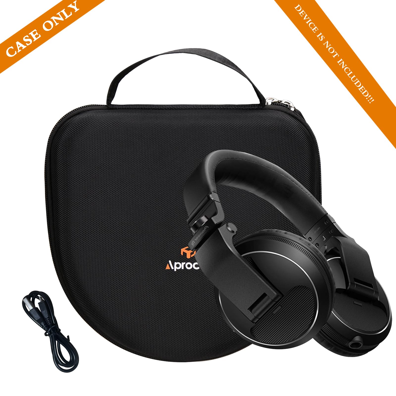 Aproca Custodia compatibile con cuffie DJ professionali Pioneer DJ HDJ-X5/HDJ-X5BT-N, custodia rigida portatile per accessori (solo custodia)