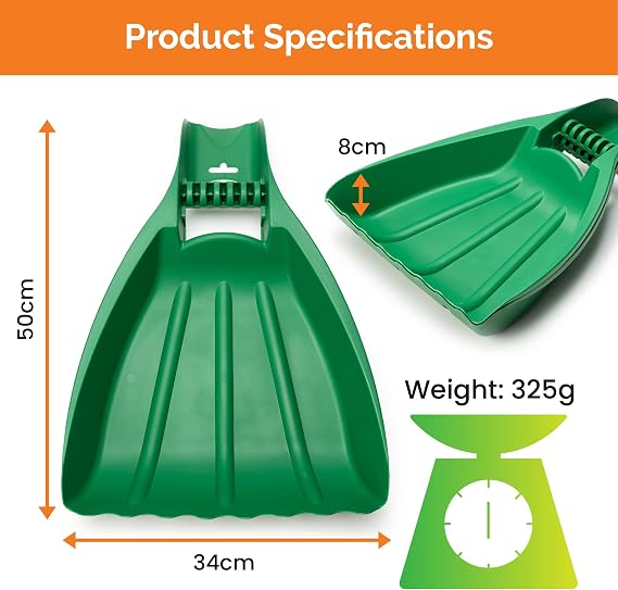 EarlyGrow Leaf Grabber Set of 2 Leaf and Grass Removal Handheld Collector Grabs Gathers Leaves Garden Cleaning Waste Rubbish Litter Scoop