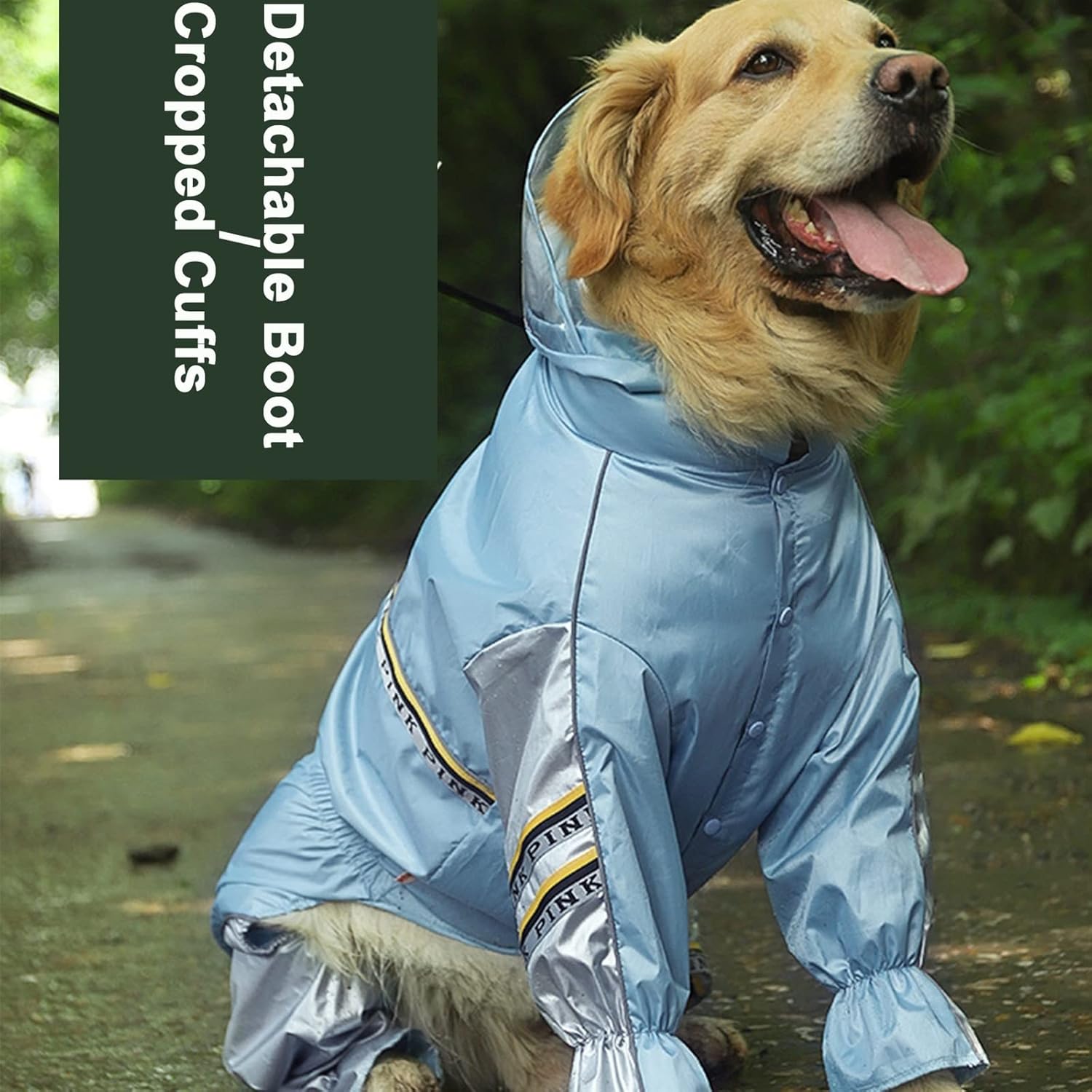 Dog Raincoats Pet Dog Raincoat Windproof Rainproof Hoodies Jacket Multi-Size Suitable for Large Medium Dog Clothes Outdoor Clothing Coat (Size : XXXL)