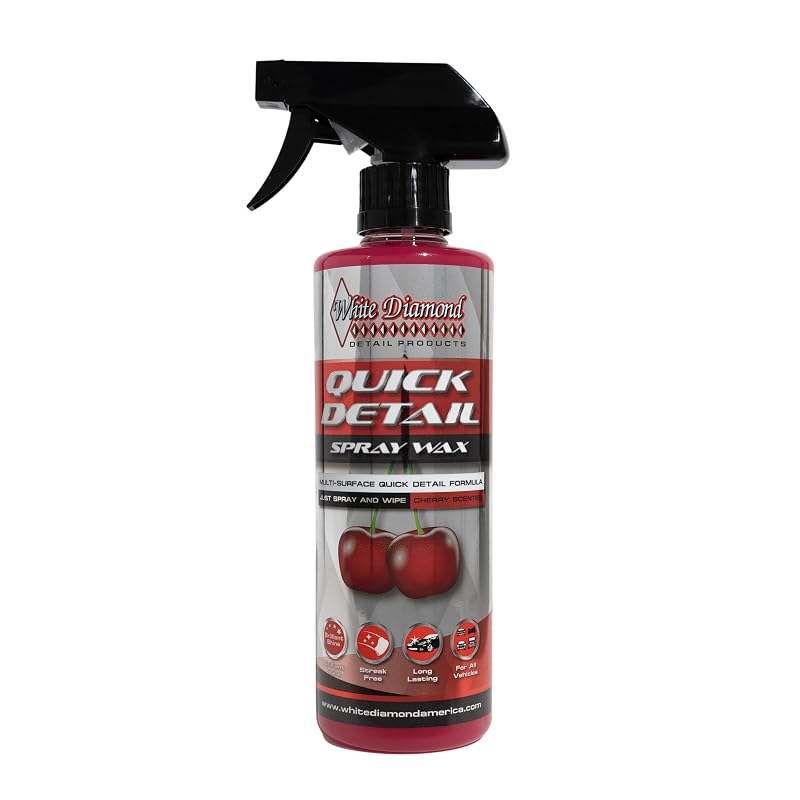 White Diamond Cherry Scented Quick Detail Schultz Laboratories Limpador Spray para Limpeza Rápida Automotiva 473 mL